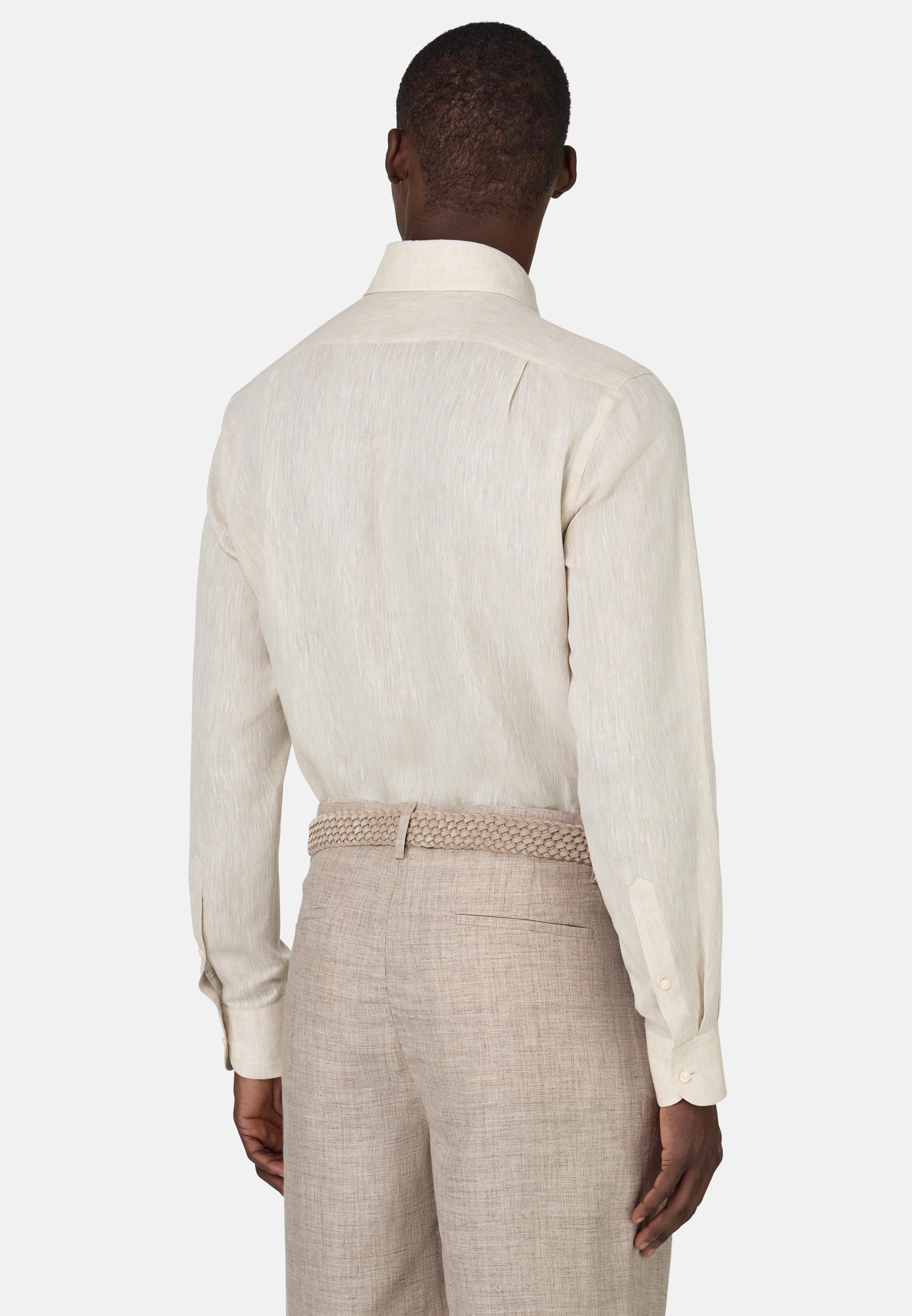 Regular Fit Linen Shirt Beige, Sand, medium