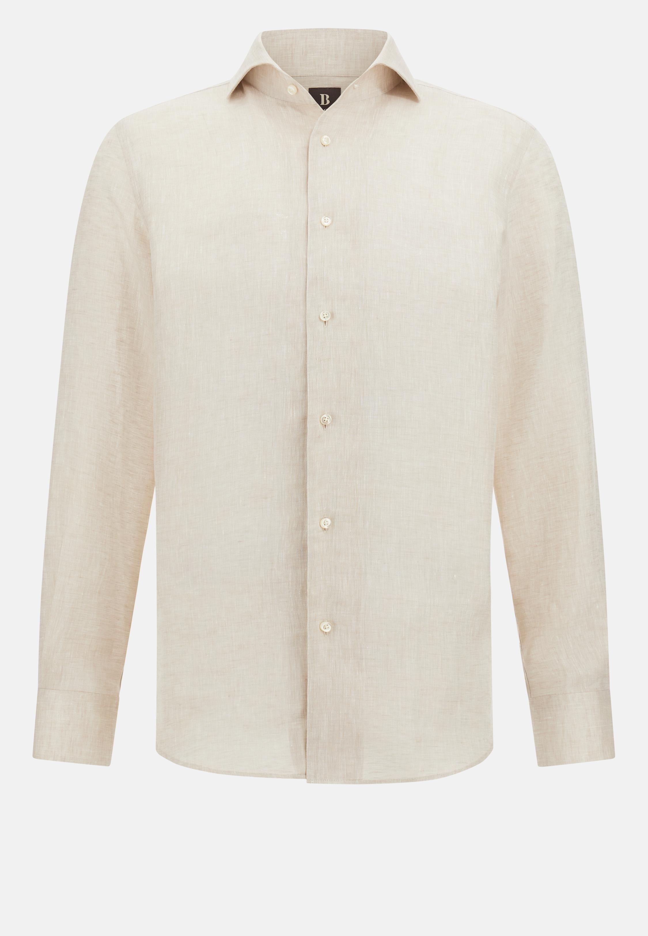 Regular Fit Linen Shirt Beige, , large image number 4