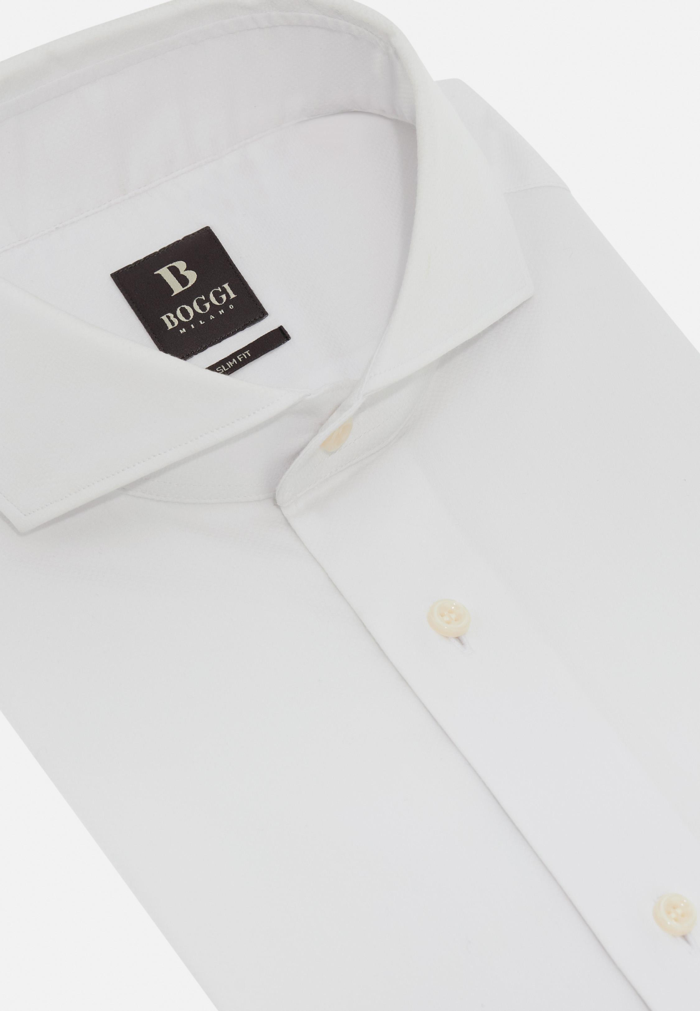 White Plain Formal Regular Shirt, , large image number 4