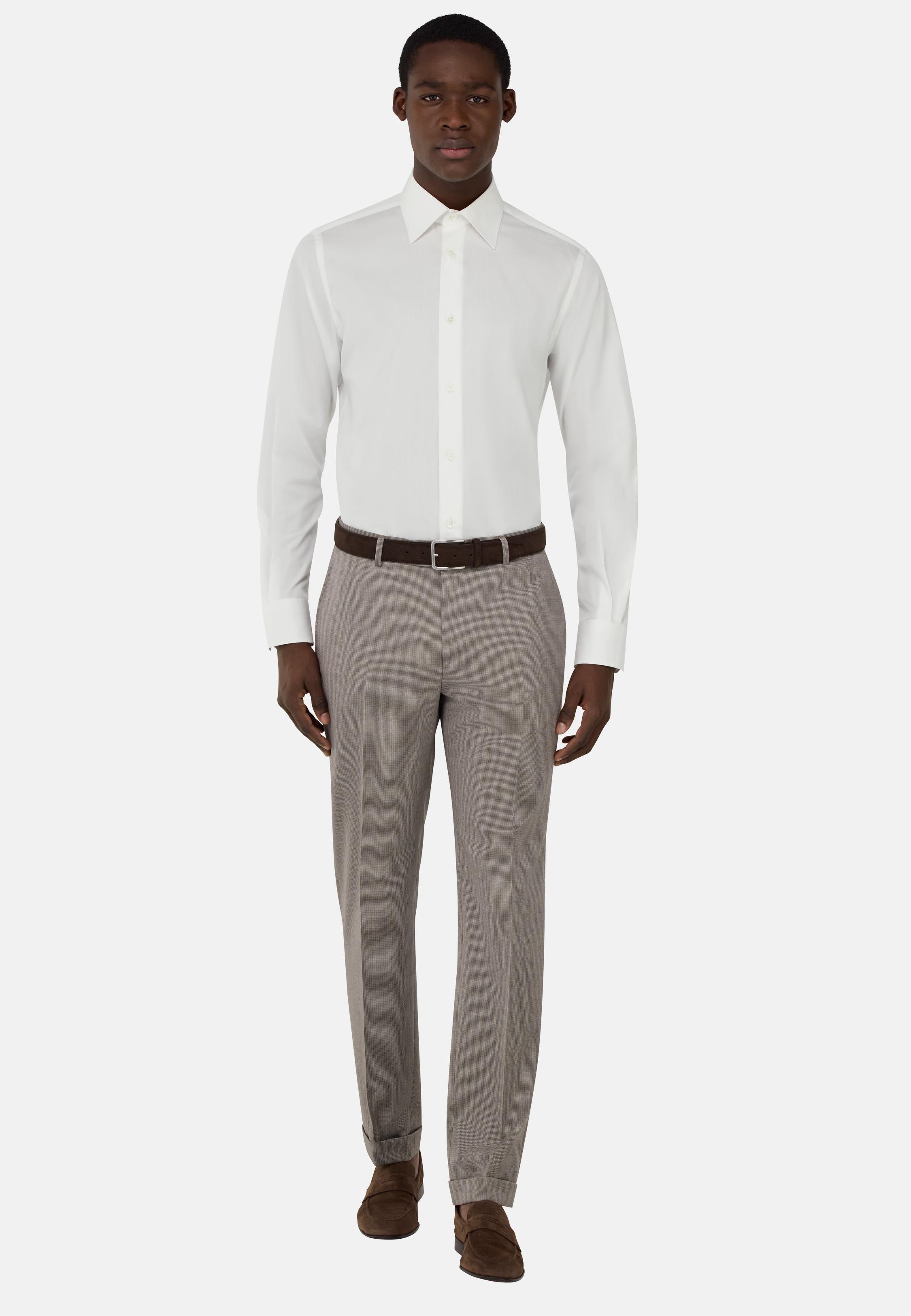 Regular Fit Cotton Twill Shirt White, , large image number 0