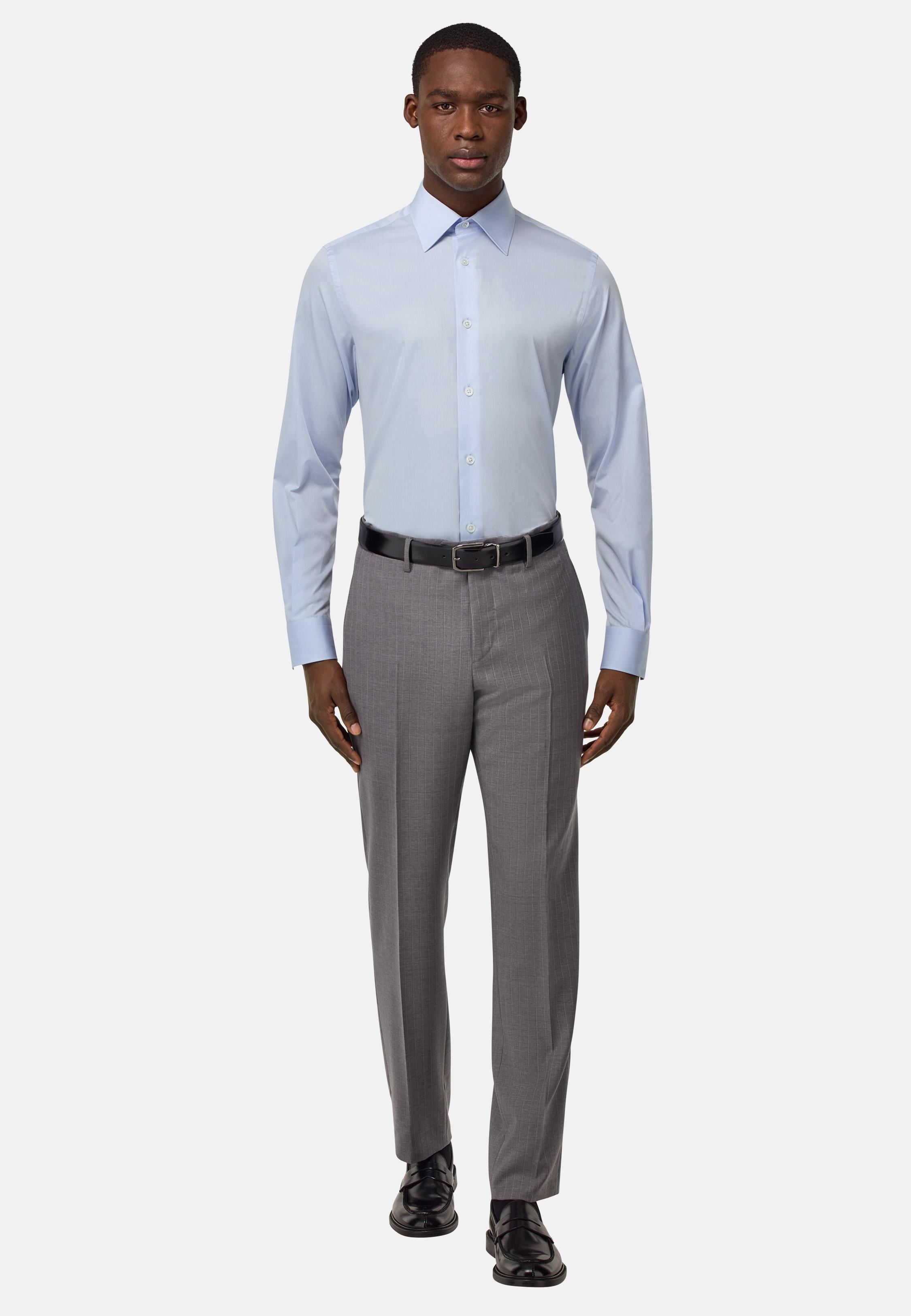 Regular Fit Cotton Twill Shirt Blue, Light Blue, medium