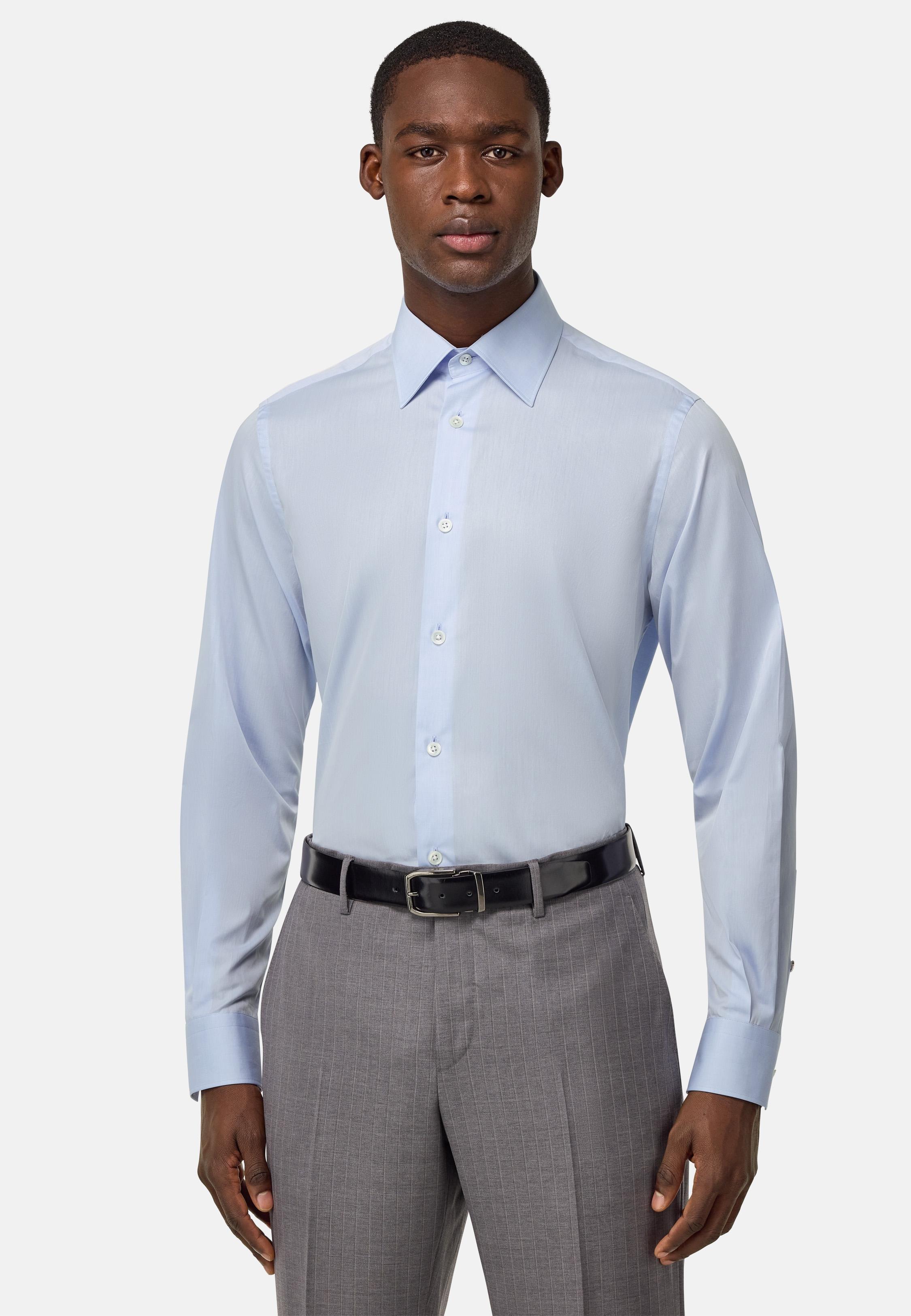 Regular Fit Cotton Twill Shirt Blue, Light Blue, medium