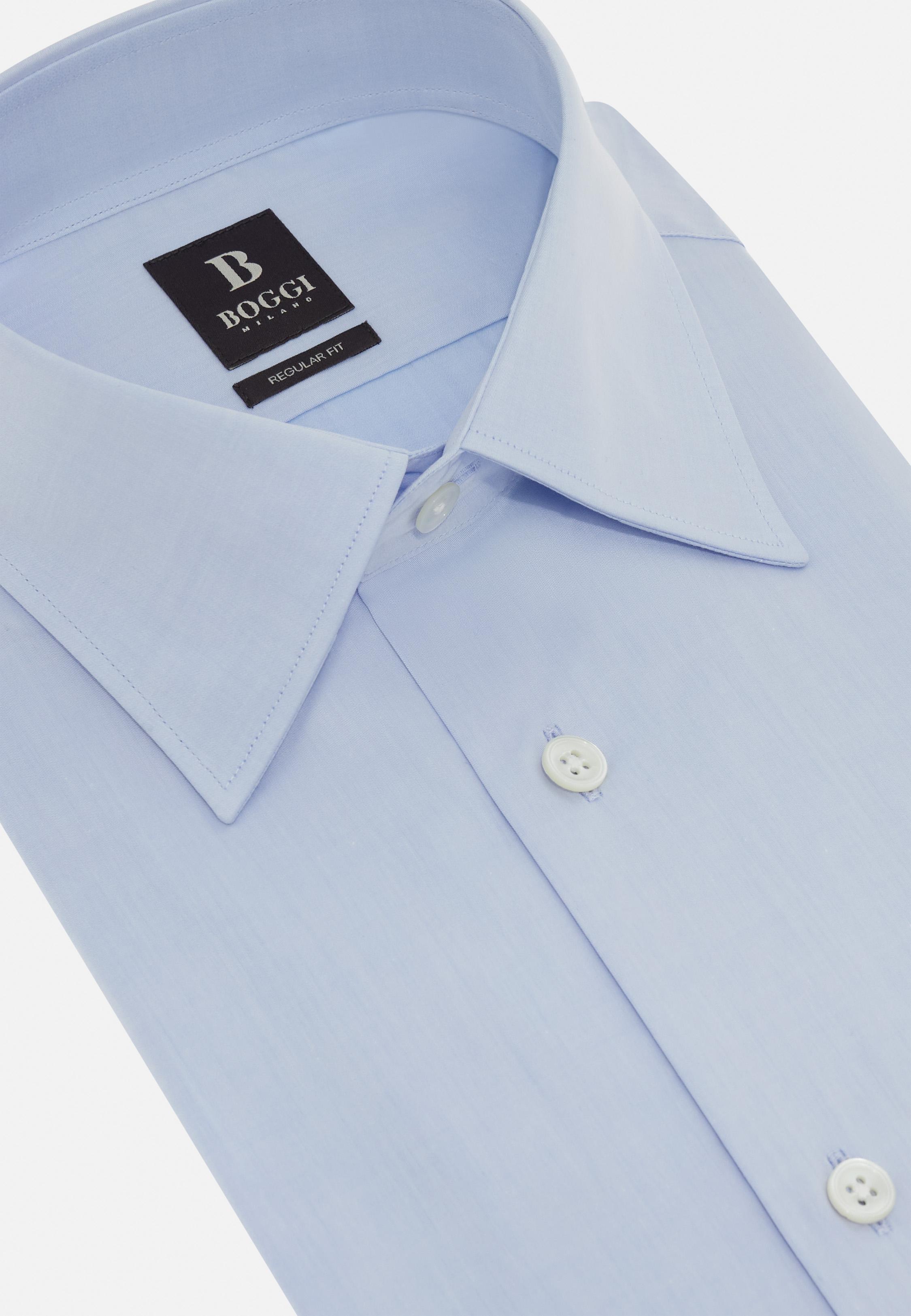 Regular Fit Cotton Twill Shirt Blue, Light Blue, large image number 4