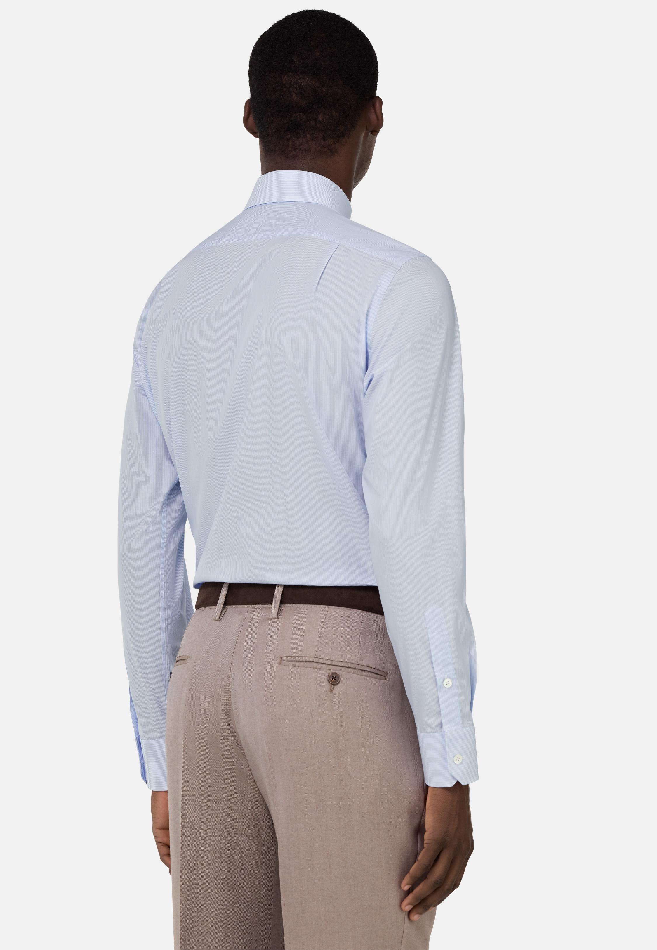 Regular Fit Striped Cotton Shirt Blue, Light Blue, medium