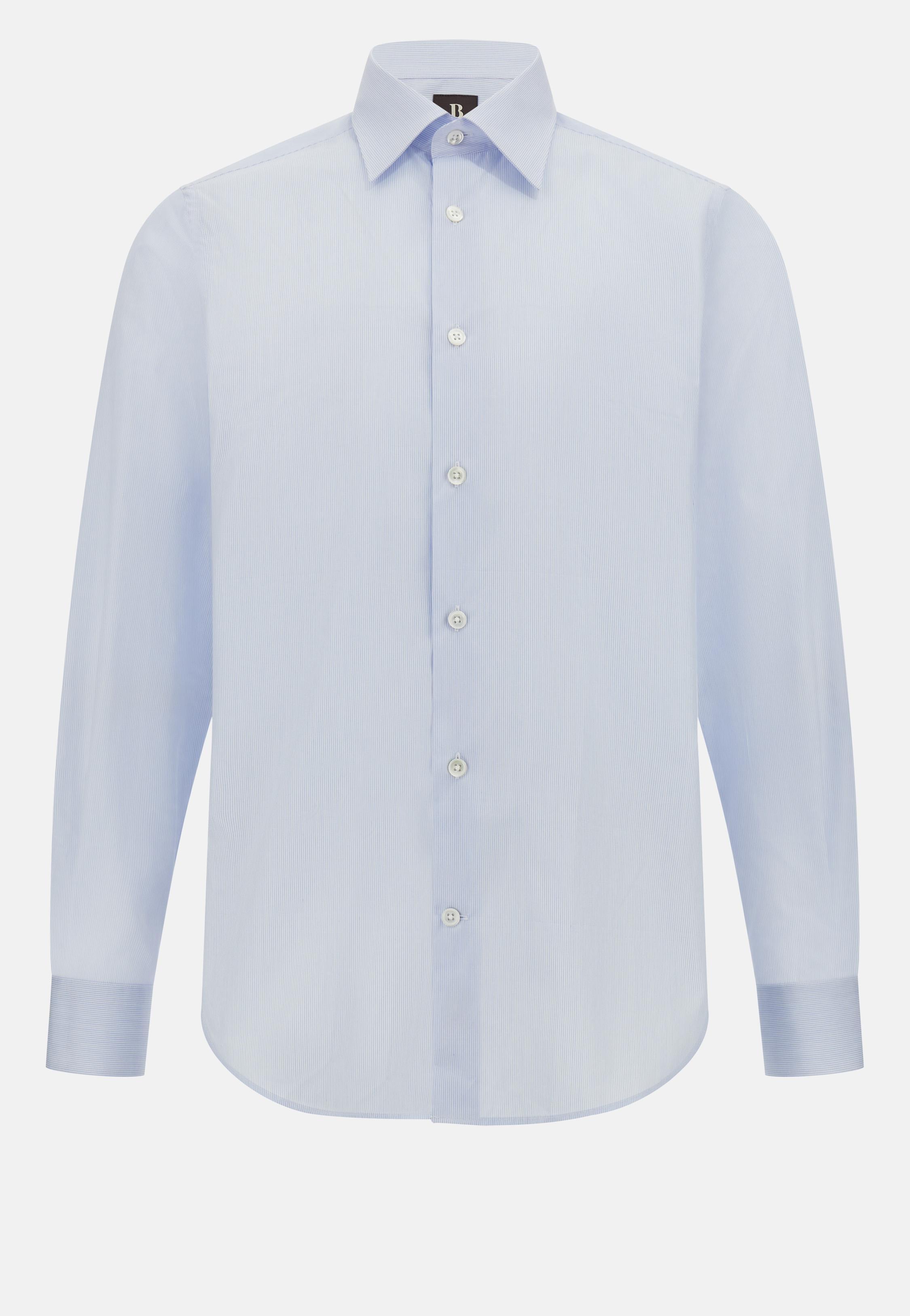 Regular Fit Striped Cotton Shirt Blue, Light Blue, large image number 5