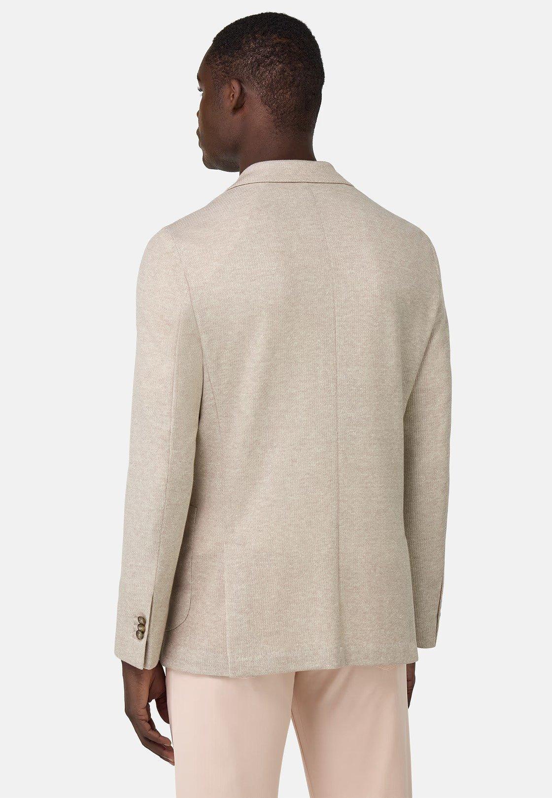 Melange B-Jersey Linen and Cotton Jacket Beige, Sand, medium