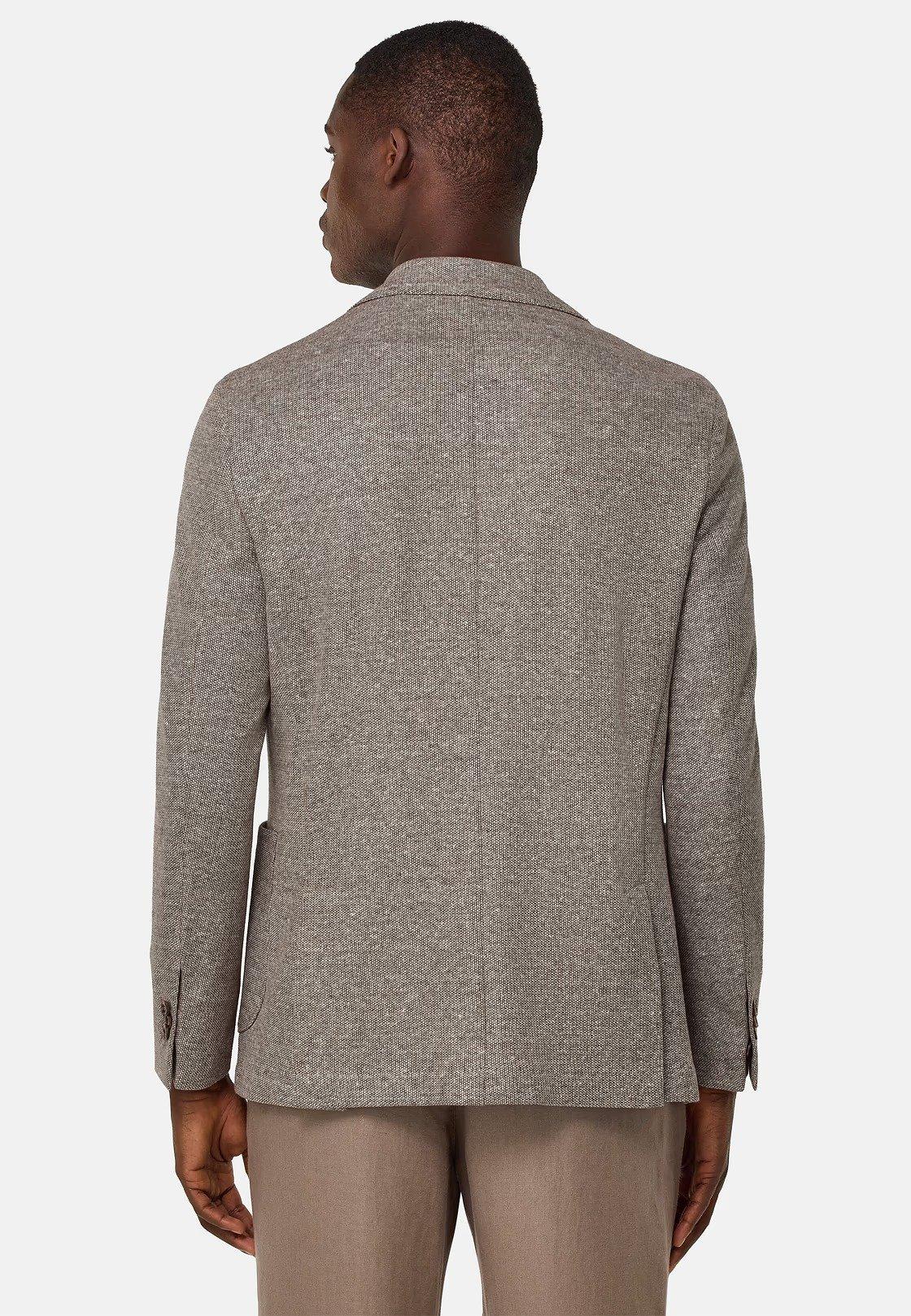 Melange B-Jersey Linen And Cotton Jacket Beige, Taupe, medium