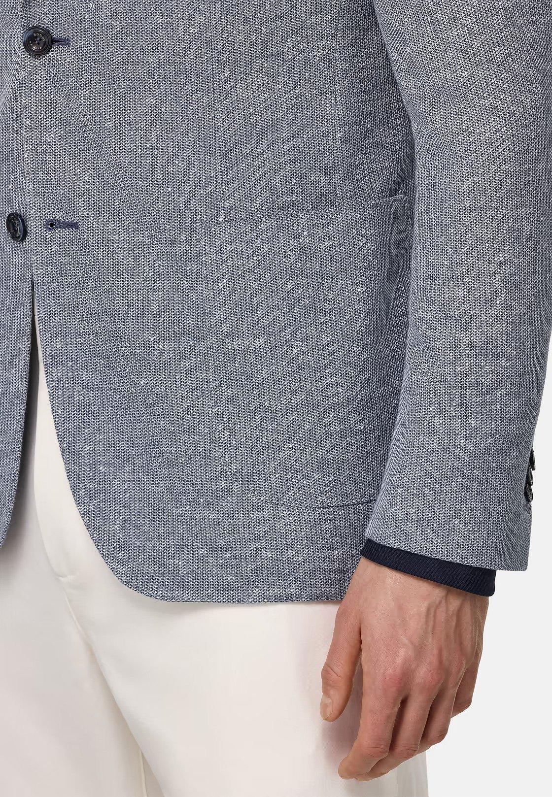Melange B-Jersey Linen And Cotton Jacket Blue, , large image number 3