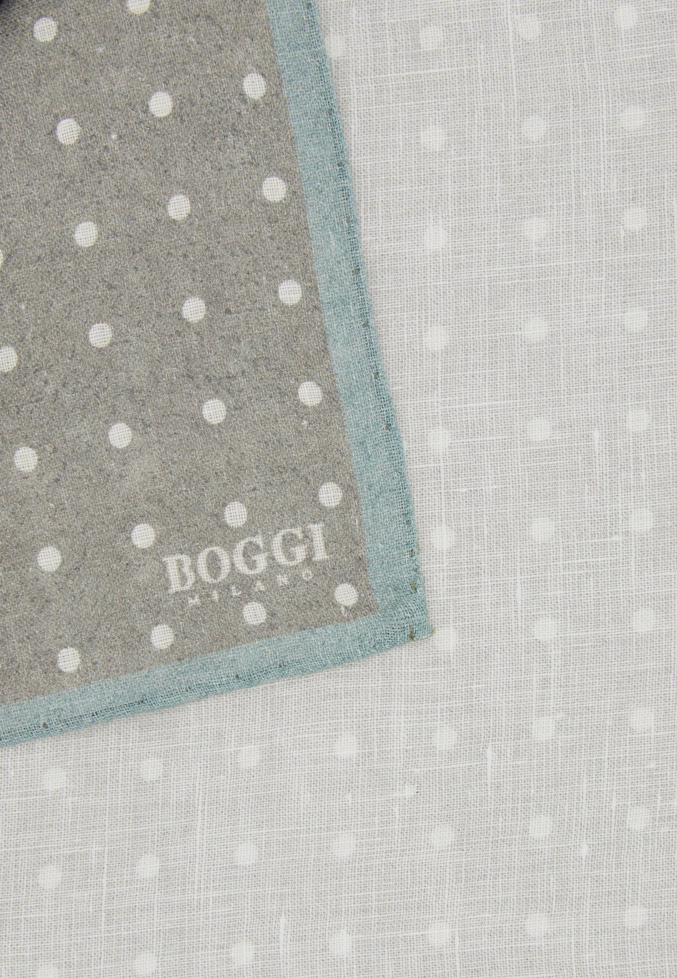 Polka Dot Linen Pocket Square Brown, Taupe, large image number 0