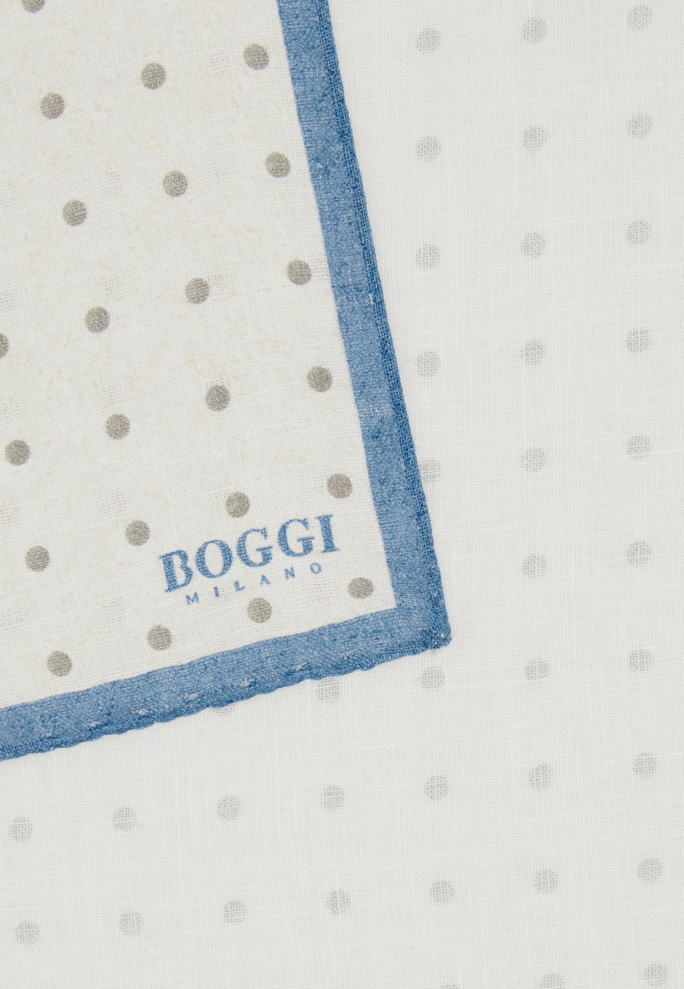 Polka Dot Linen Pocket Square Cream, 3901_CREA           , large image number 0