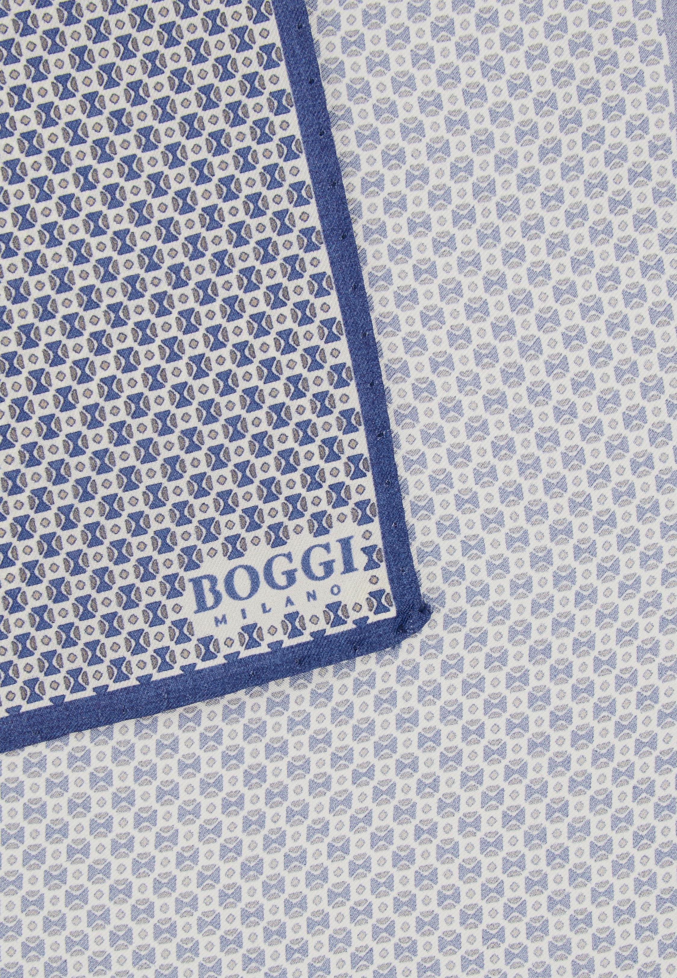 Blue Geometric Print Pocket Square, , medium