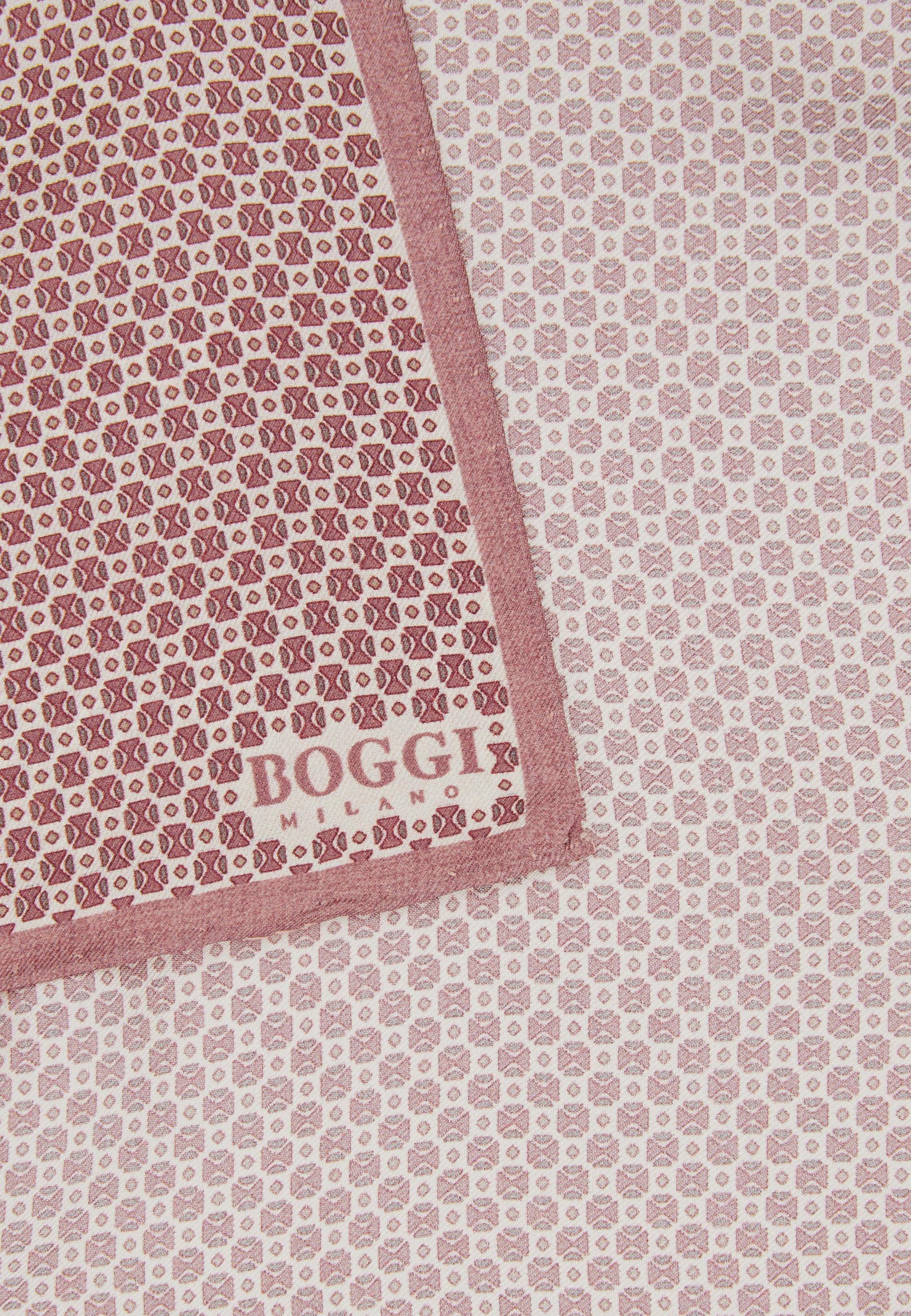 Red Geometric Print Pocket Square, Rot, large image number 0