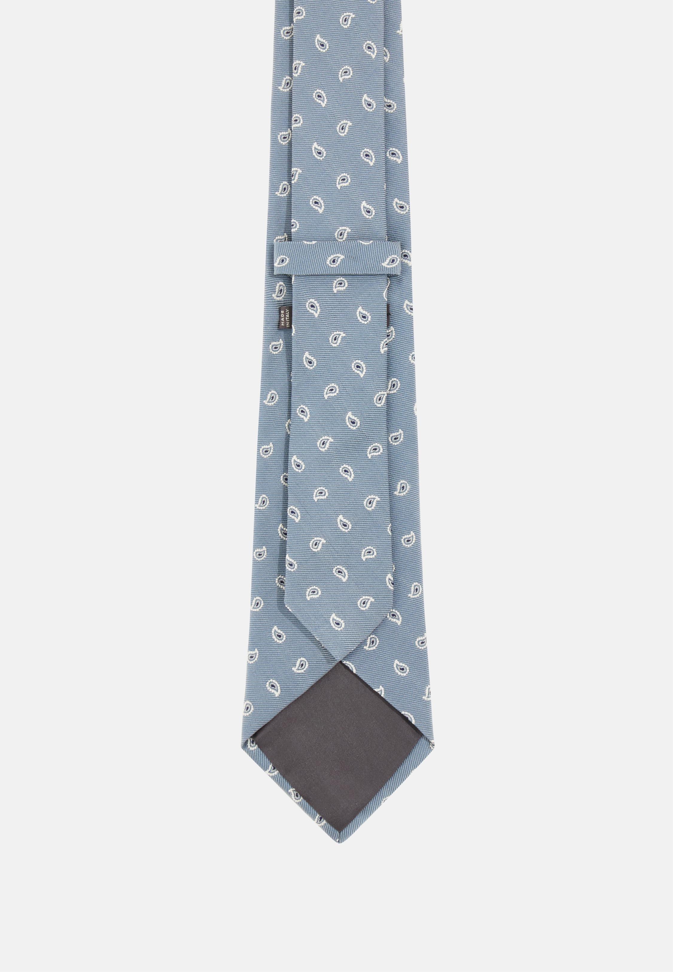Paisley Print Silk Blend Tie Blue, Indigo, large image number 0