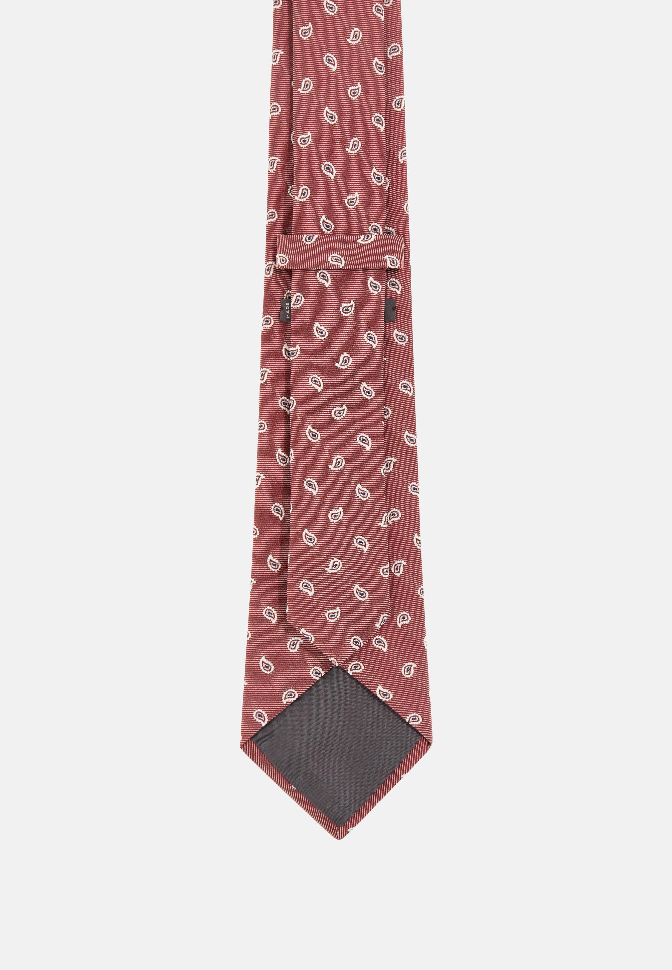 Paisley Print Silk Blend Tie Red, 3901_DKOR, large image number 0