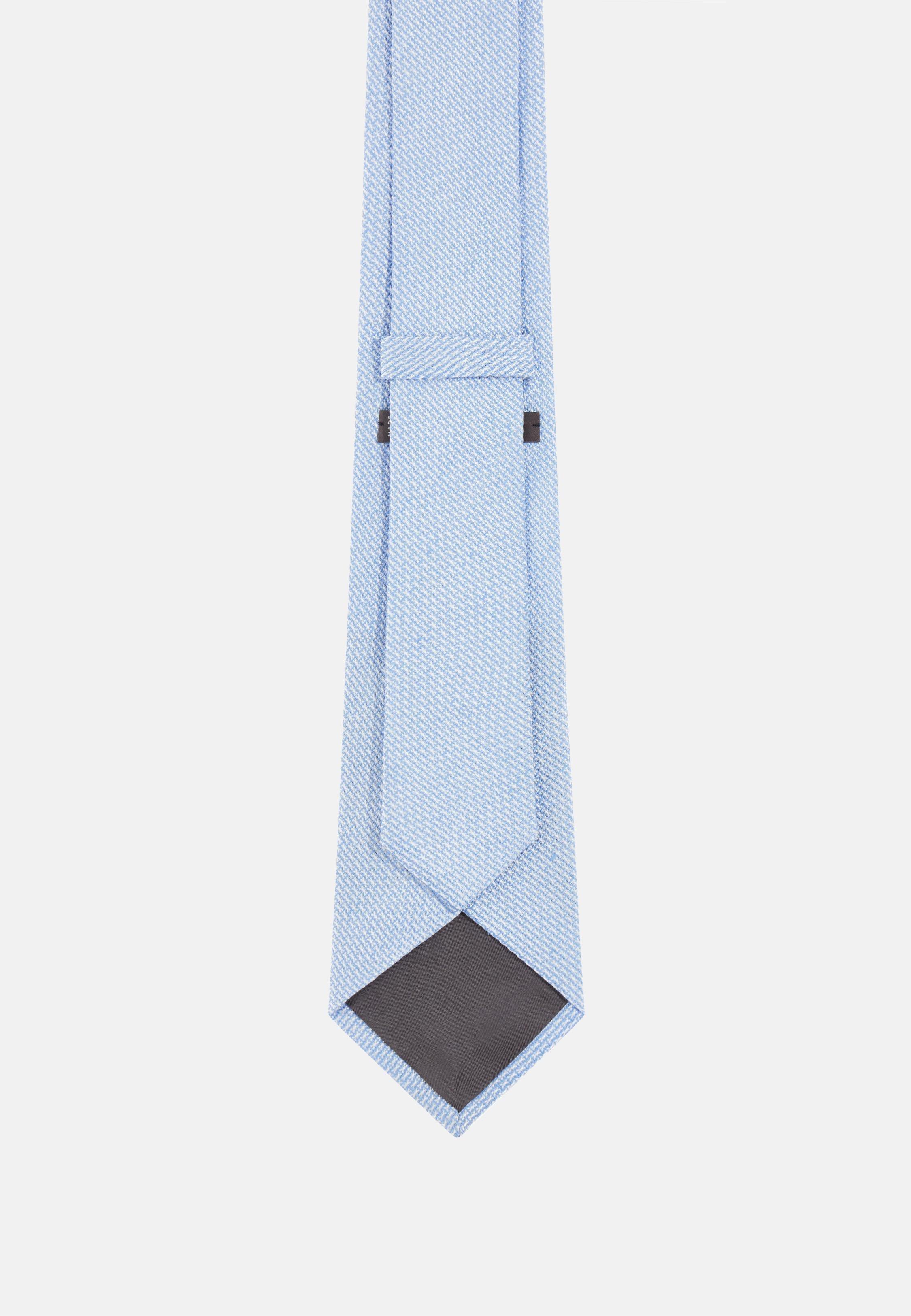 Blue Silk Blend Jacquard Tie, 3901_LTBL, large image number 0