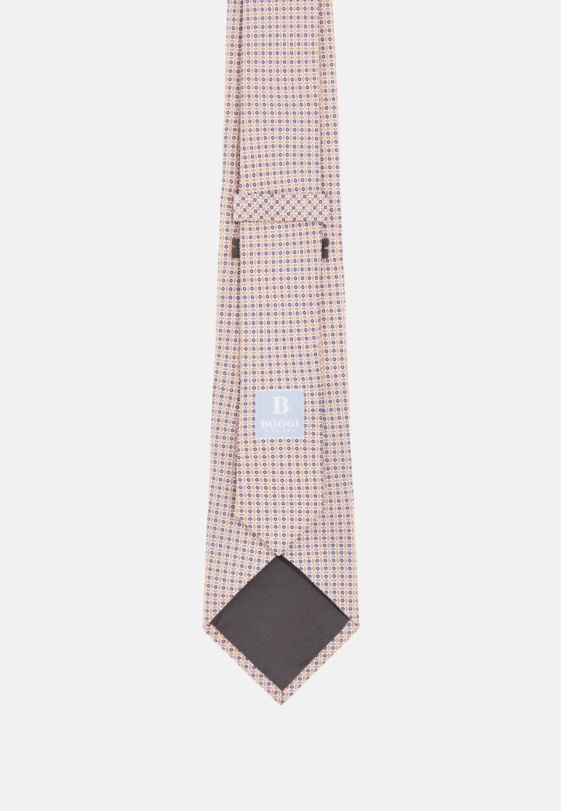 Geometric Motif Silk Tie Pink, , medium
