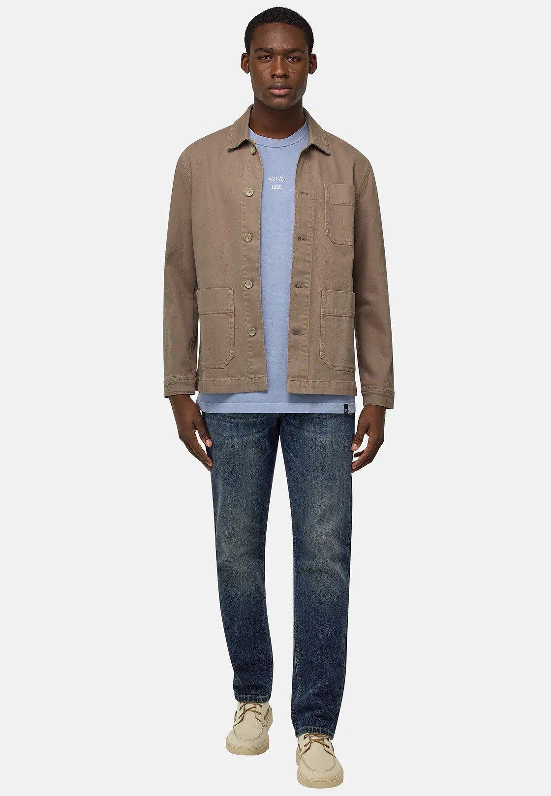 Brown Casual Shacket Jacket, , large image number 0