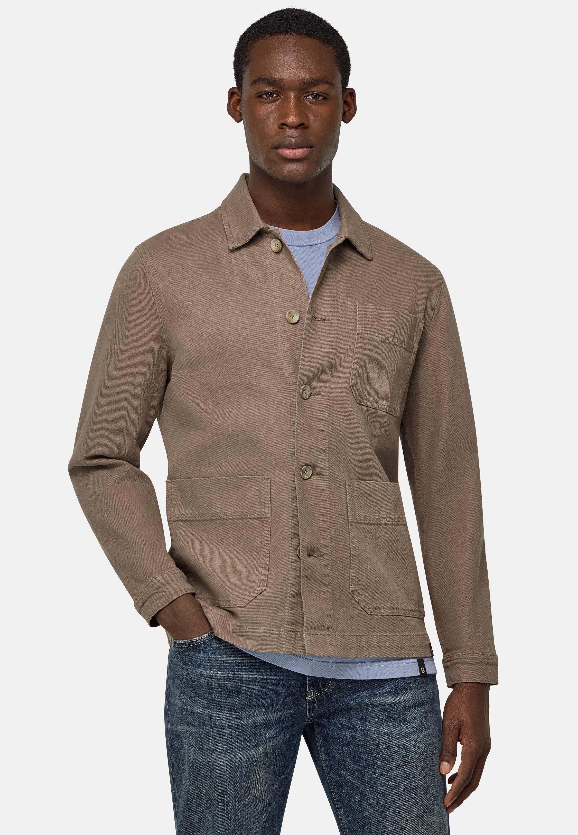 Brown Casual Shacket Jacket, , large image number 1