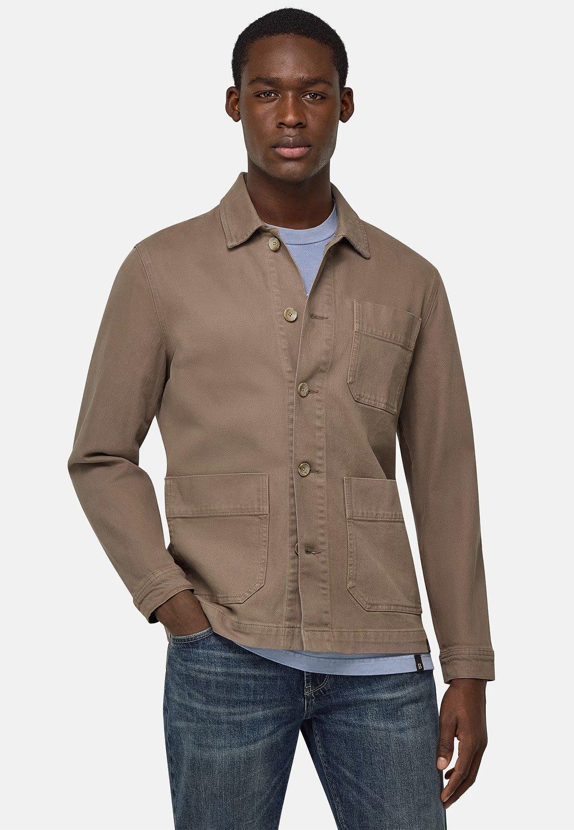 Brown Casual Shacket Jacket, , large image number 2