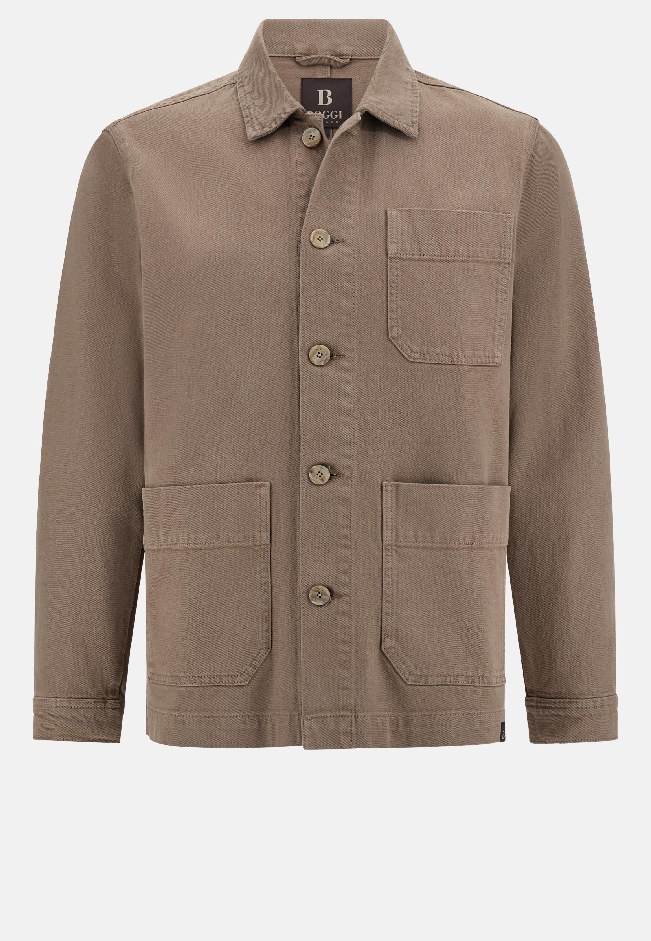 Brown Casual Shacket Jacket, , large image number 7