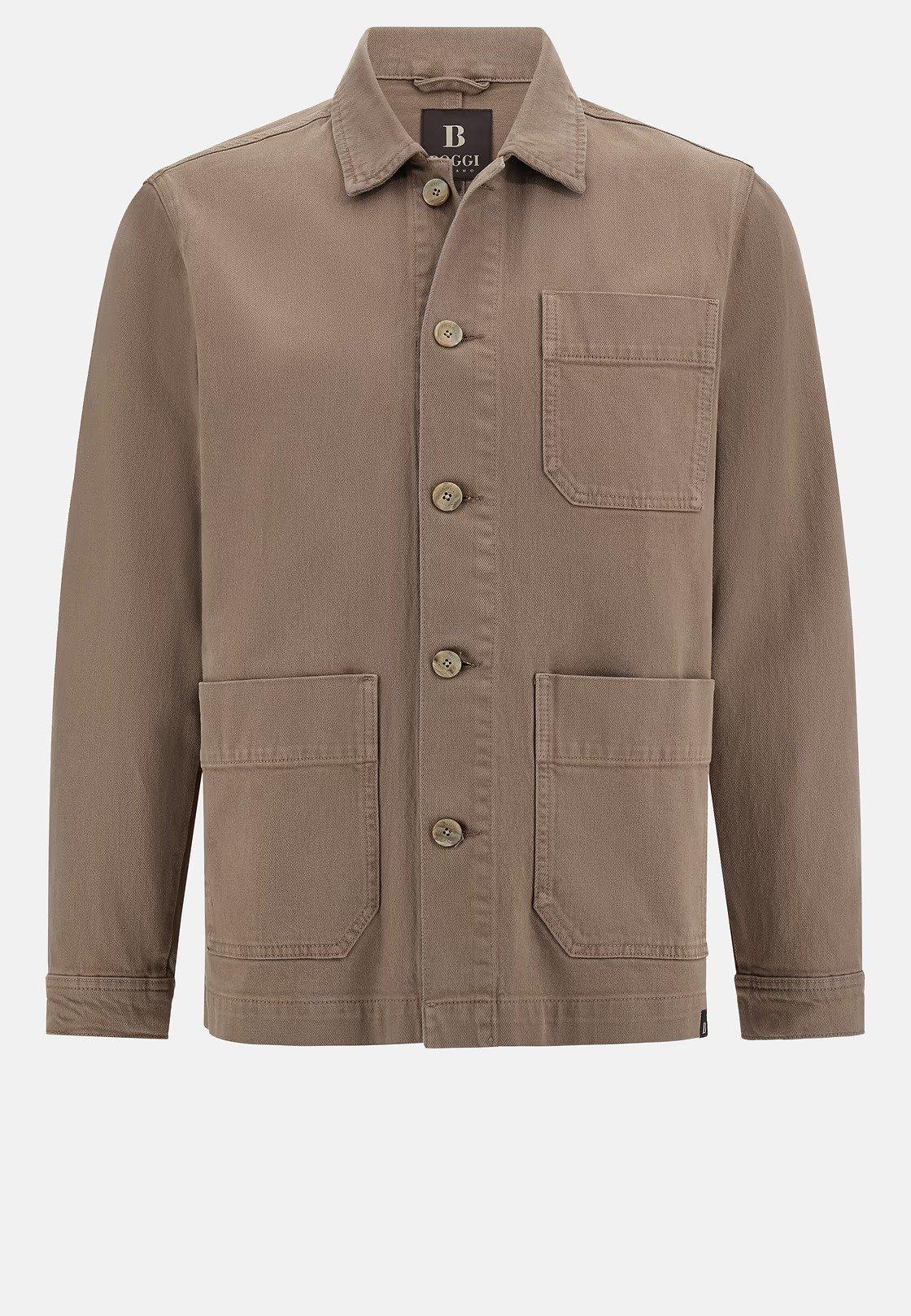 Brown Casual Shacket Jacket, , large image number 8