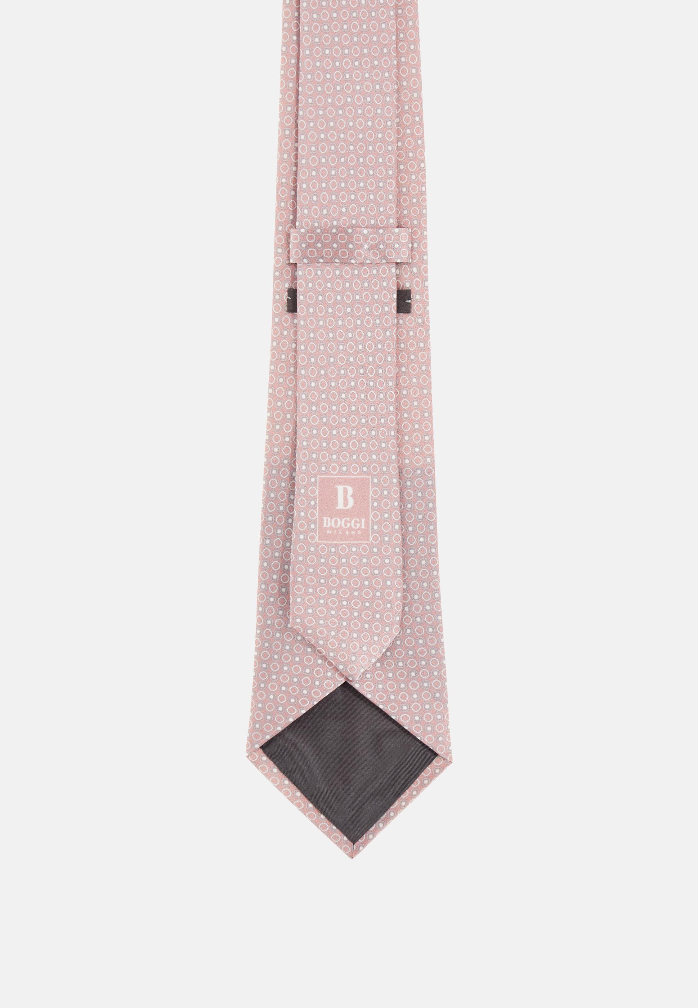 Polka Dot Design Formal Silk Tie Pink, 3901_PINK, large image number 0