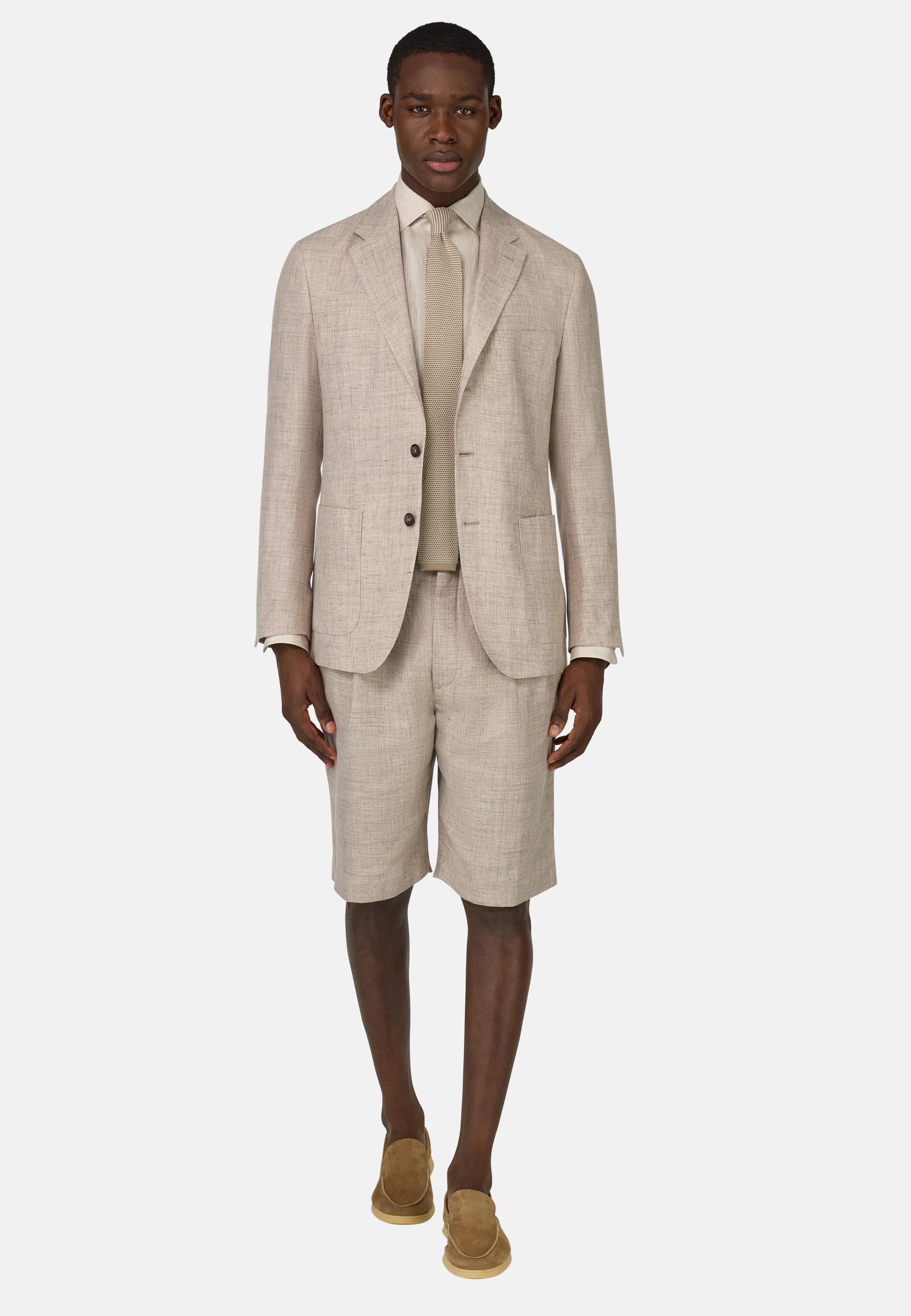 Mélange Pure Linen Jacket Brown, Taupe, medium