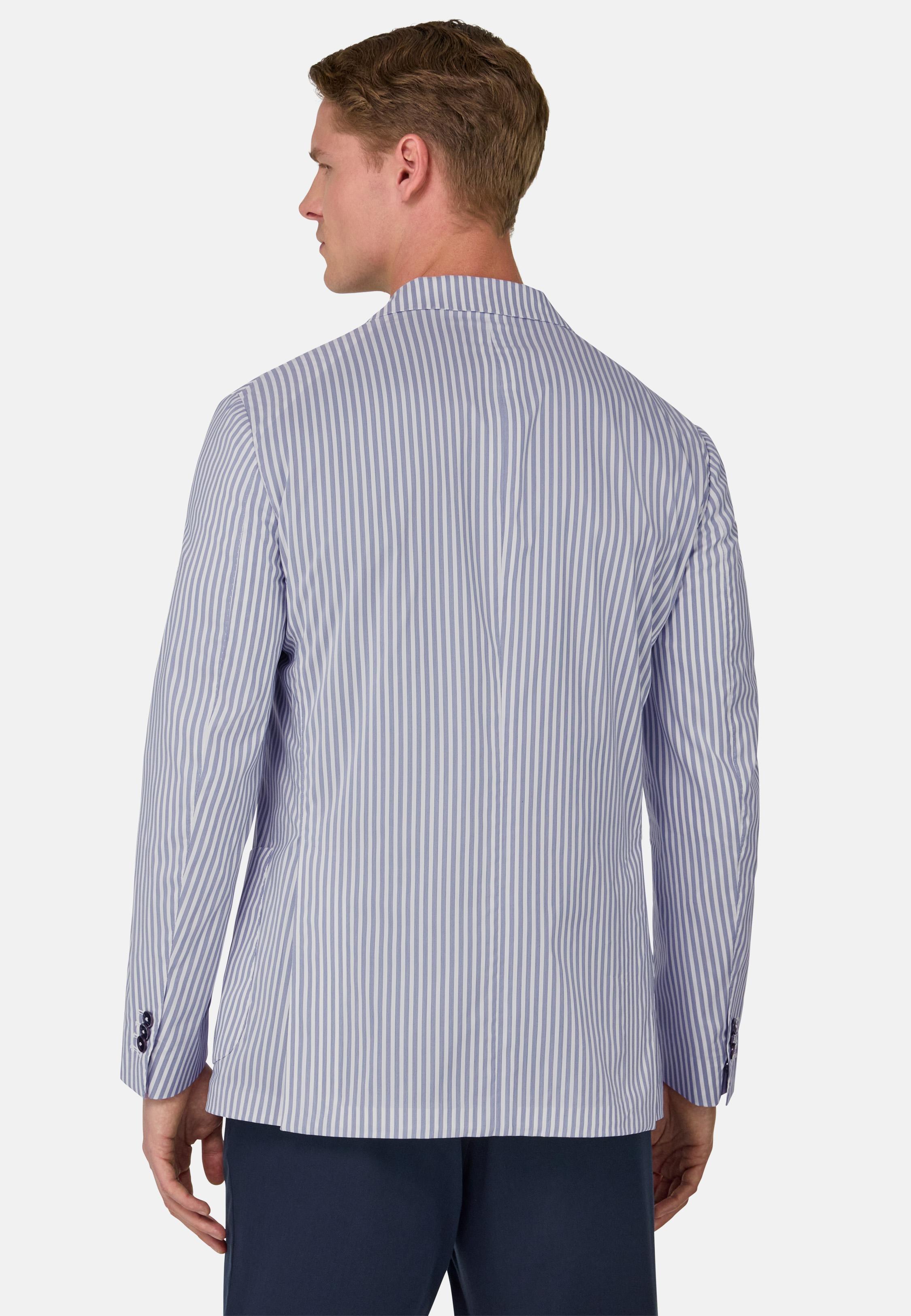 Super-Lightweight Stretch Cotton Jacket Blue, 3901_WHNA, large image number 3