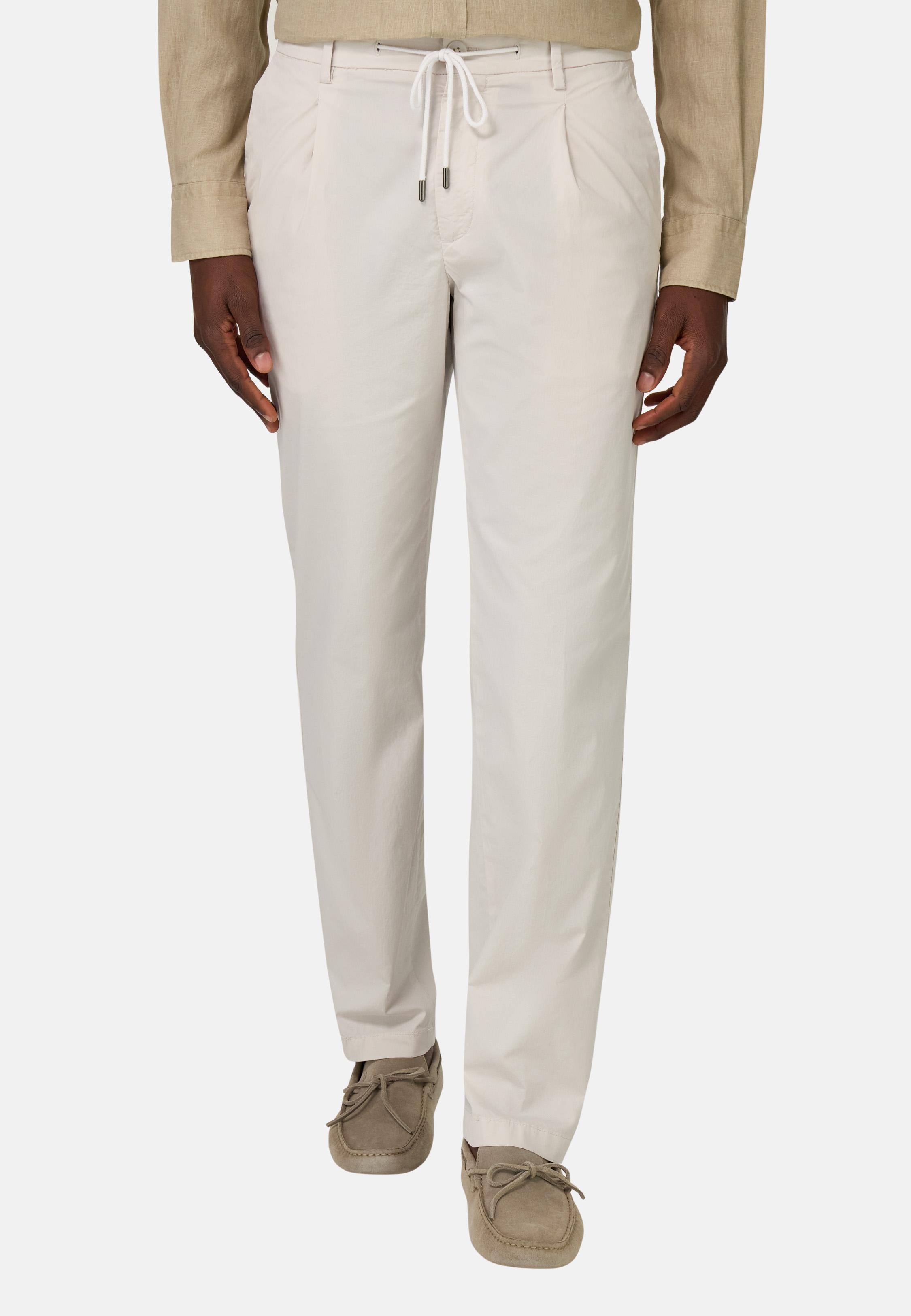Stretch Cotton Trousers White, , large image number 2