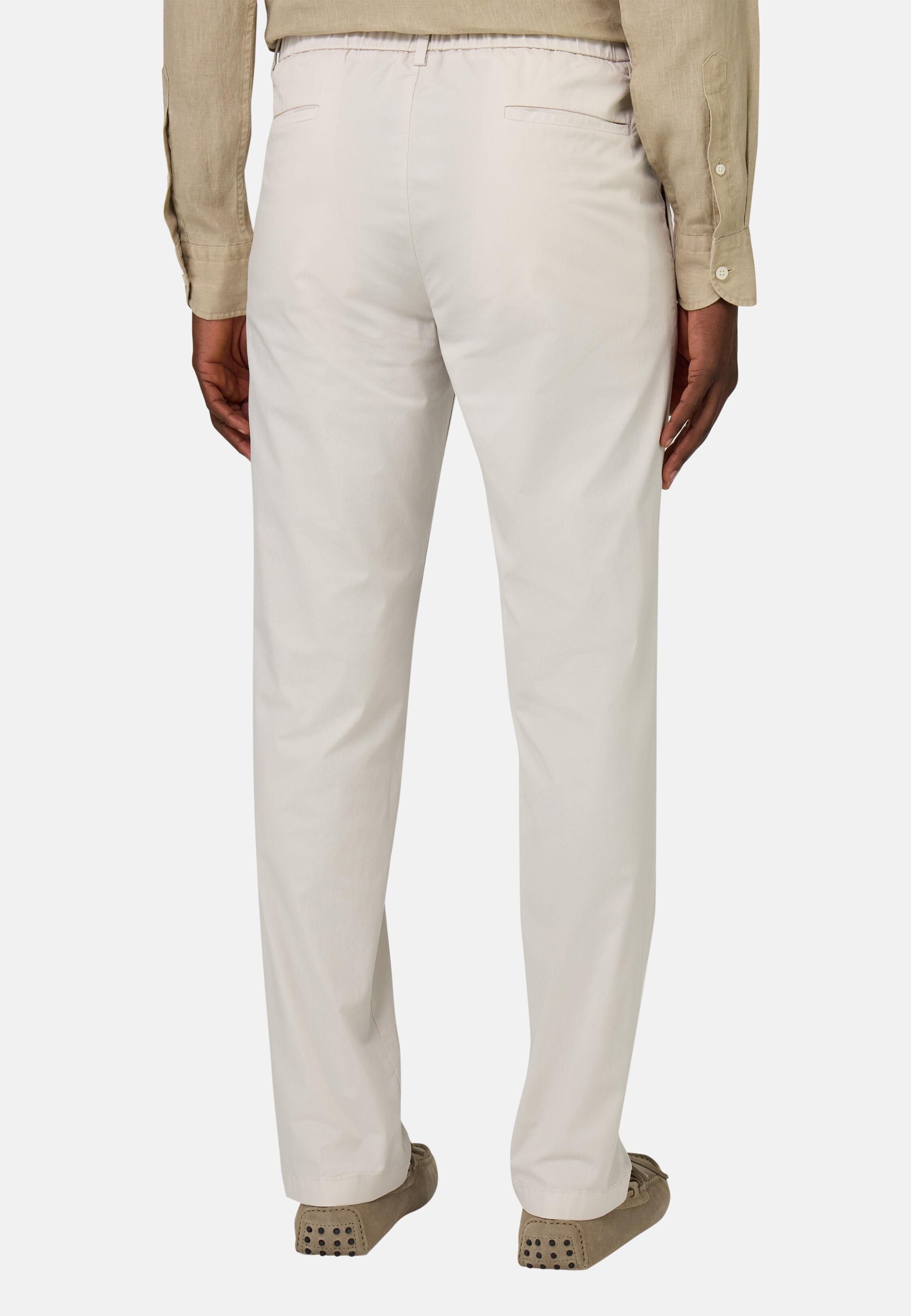 Stretch Cotton Trousers White, 3901_ICE, large image number 5