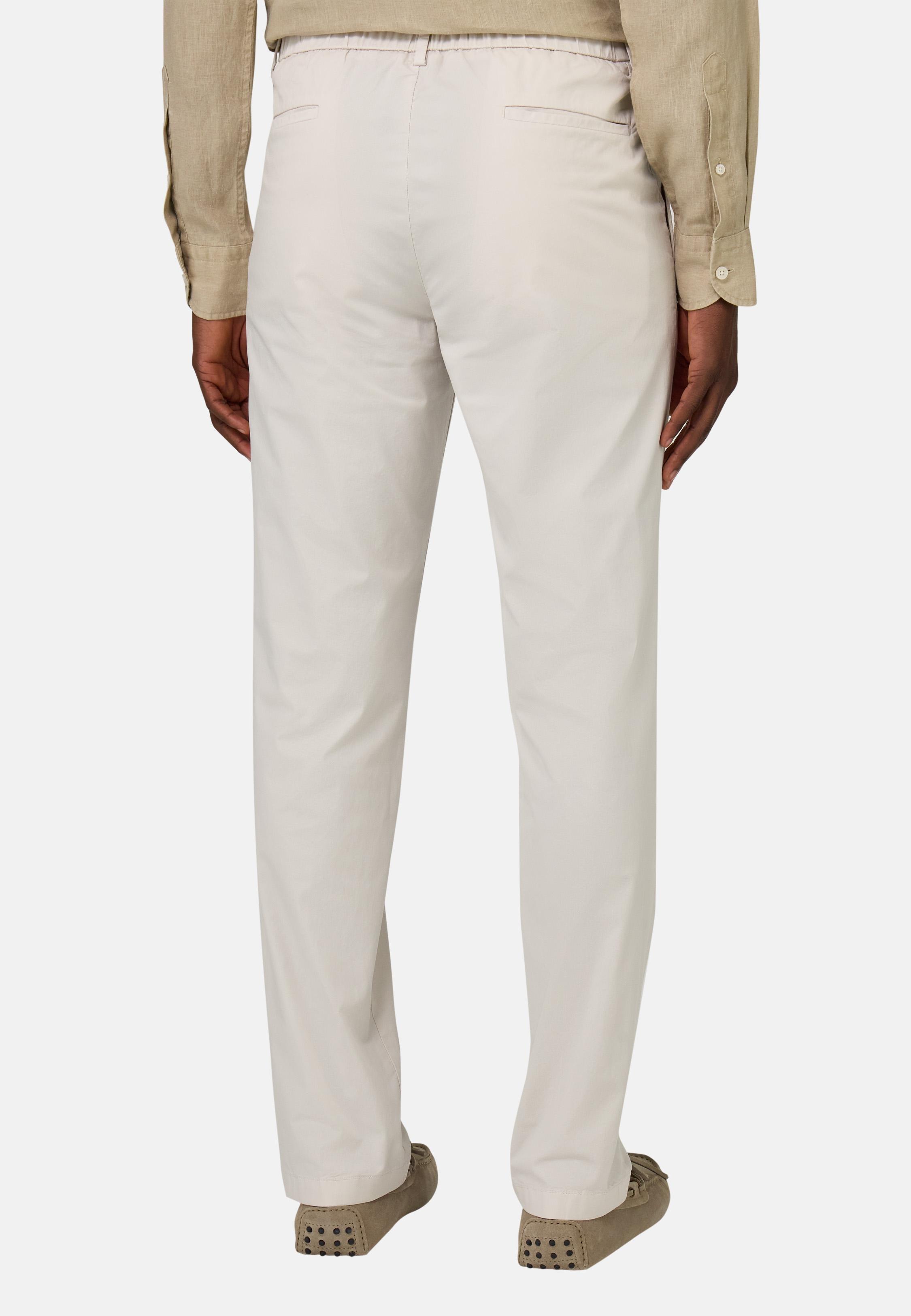 Stretch Cotton Trousers White, 3901_ICE, large image number 6