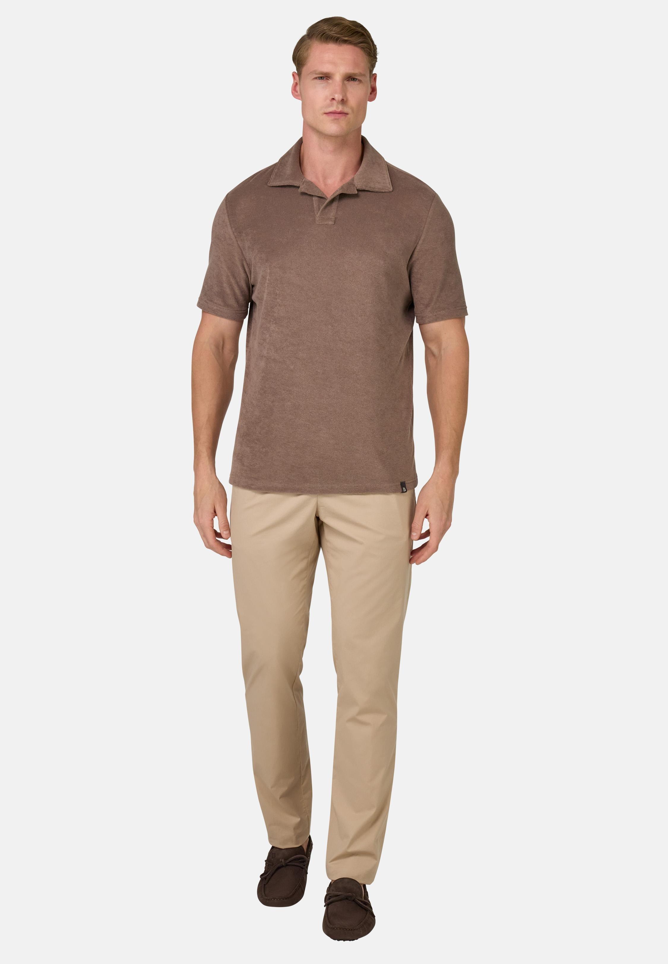 Stretch Cotton Trousers Beige, Beige, medium