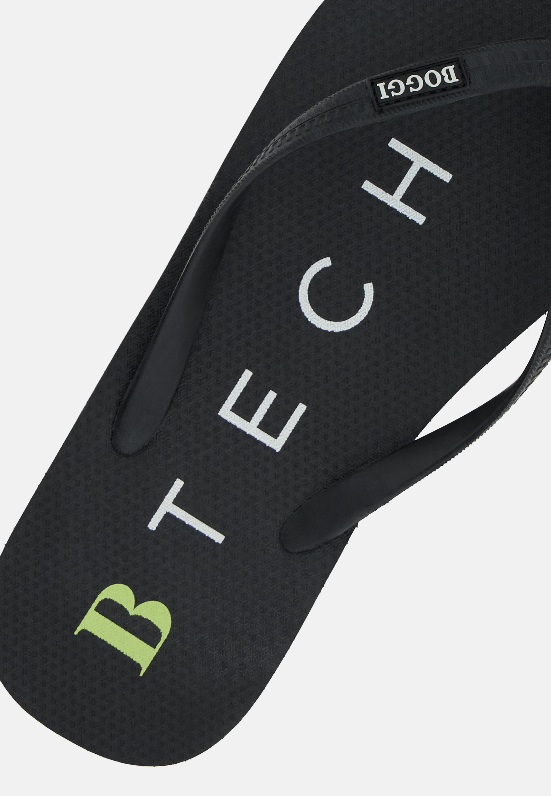 Printed Rubber Flip-Flops Black, , large image number 0