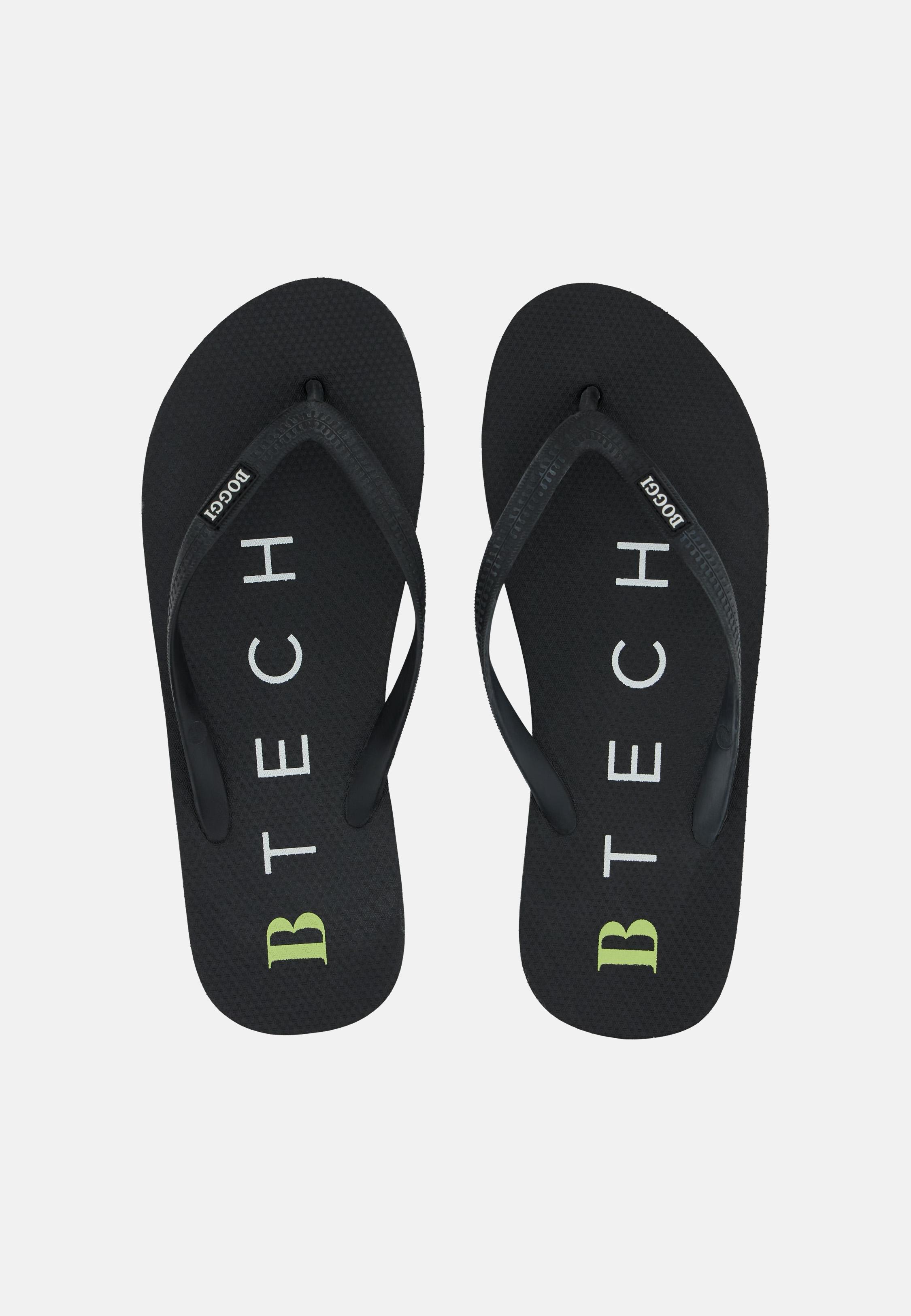 Printed Rubber Flip-Flops Black, , large image number 2