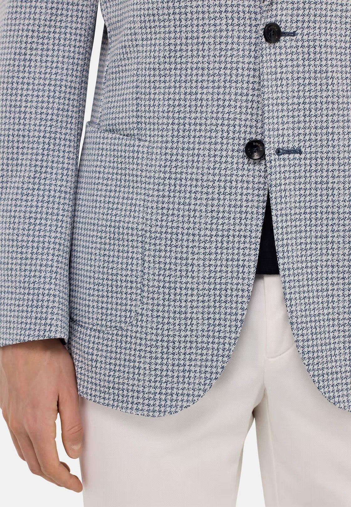 B Jersey Houndstooth Jacket White, , large image number 1
