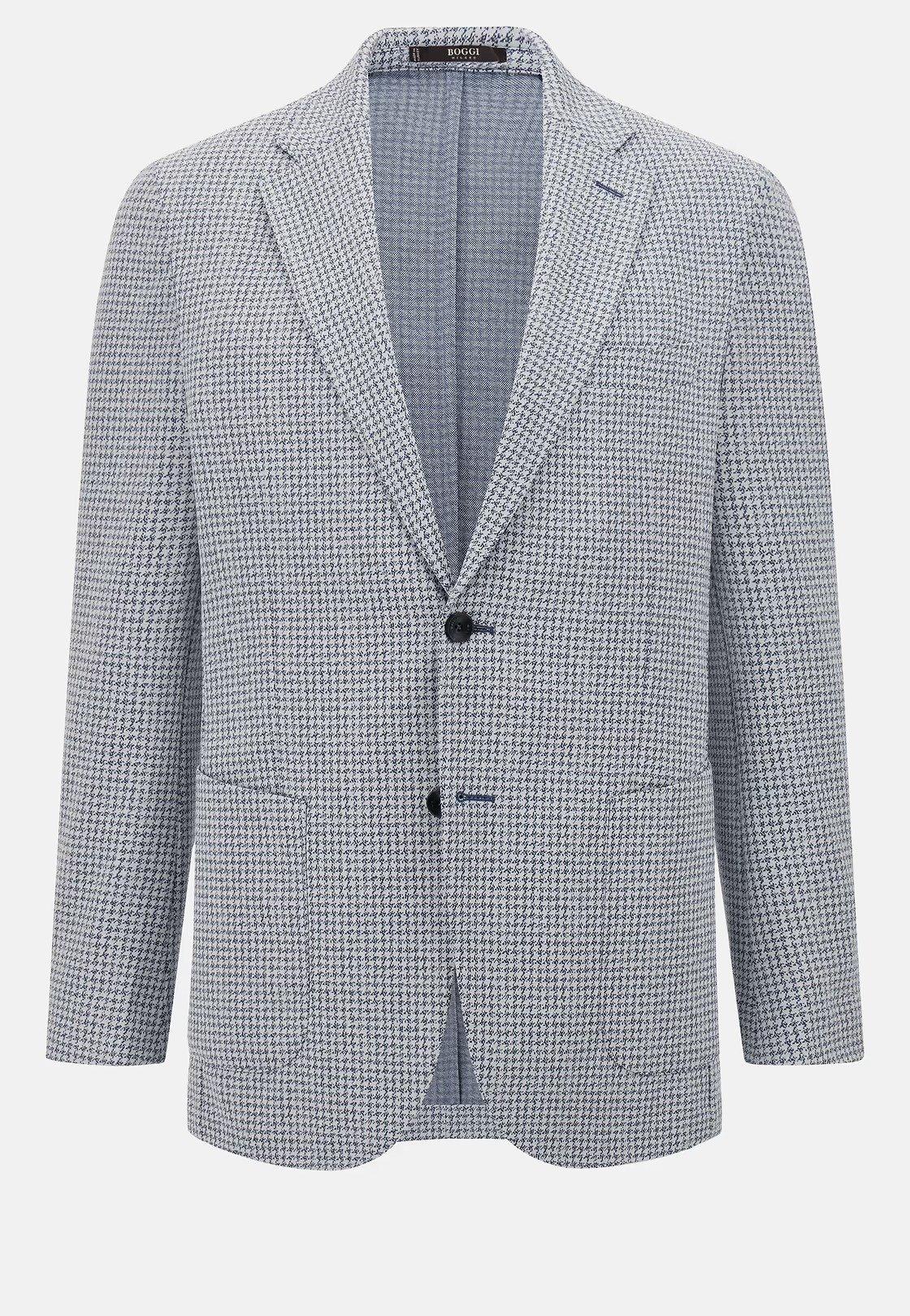 B Jersey Houndstooth Jacket White, , large image number 3