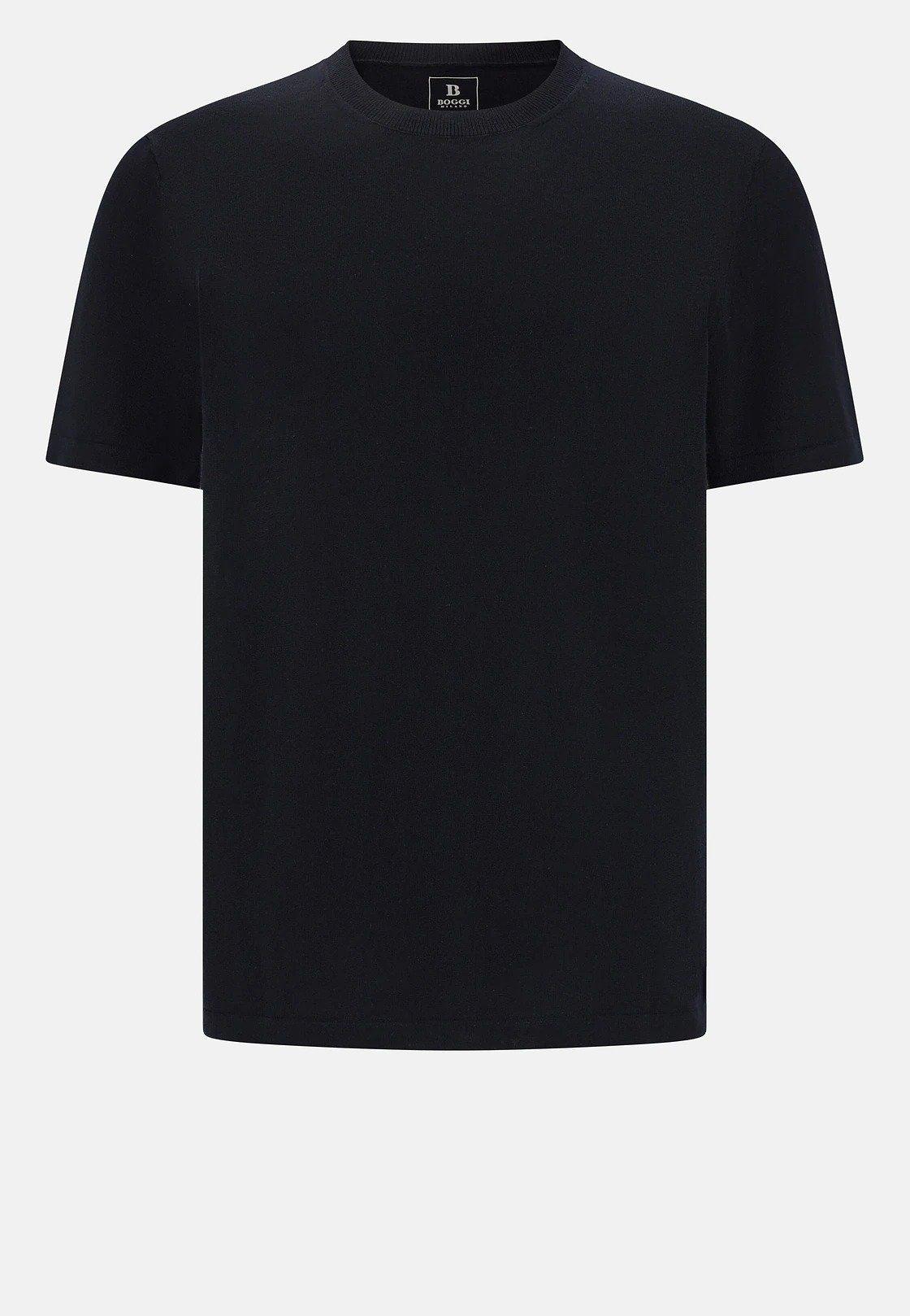 Knitted Merino Wool T-Shirt Black, , large image number 4
