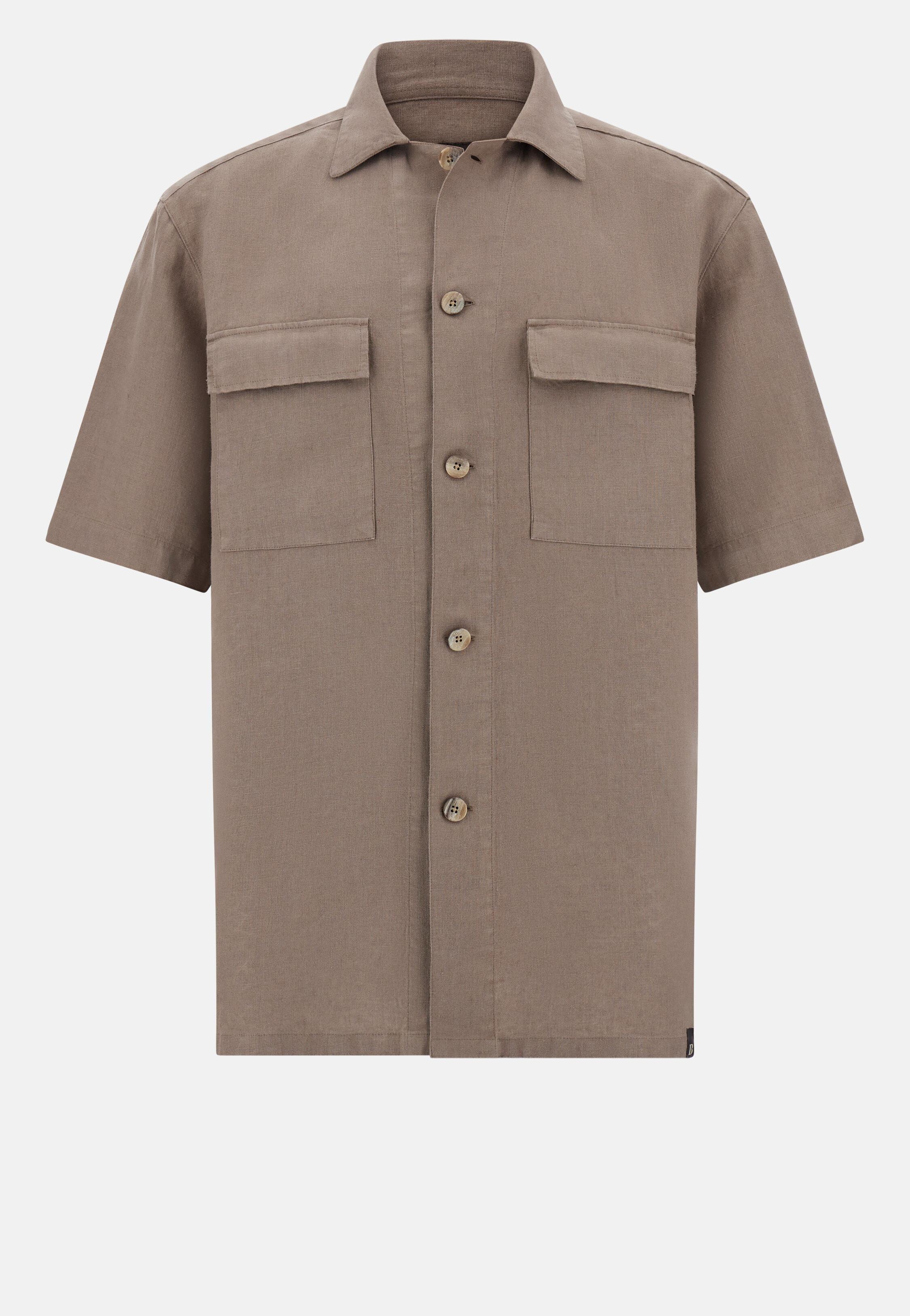 Overshirt in Linen Camp, Taupe, Taupe, large image number 9