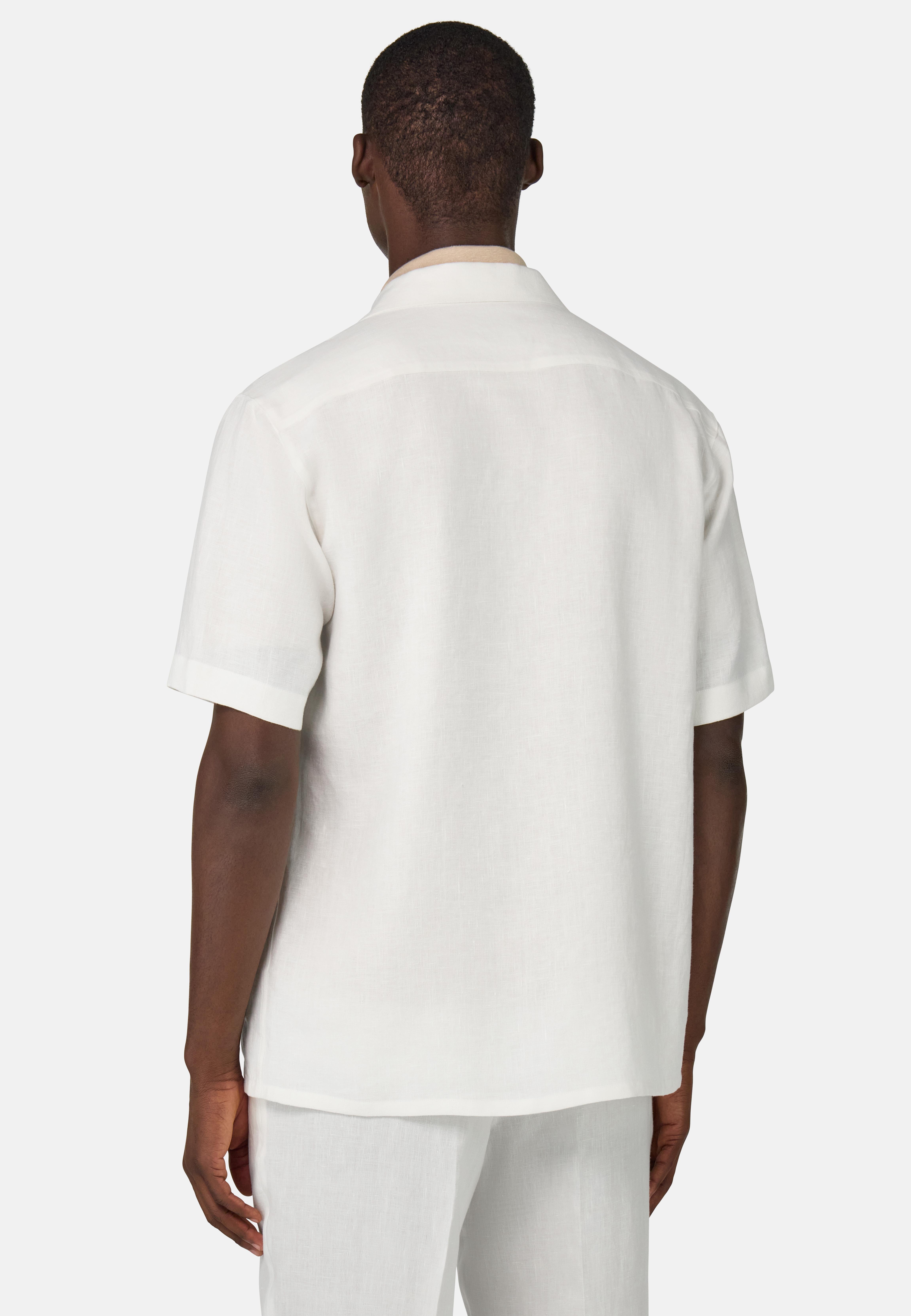 Linen Camp Overshirt White, , large image number 1