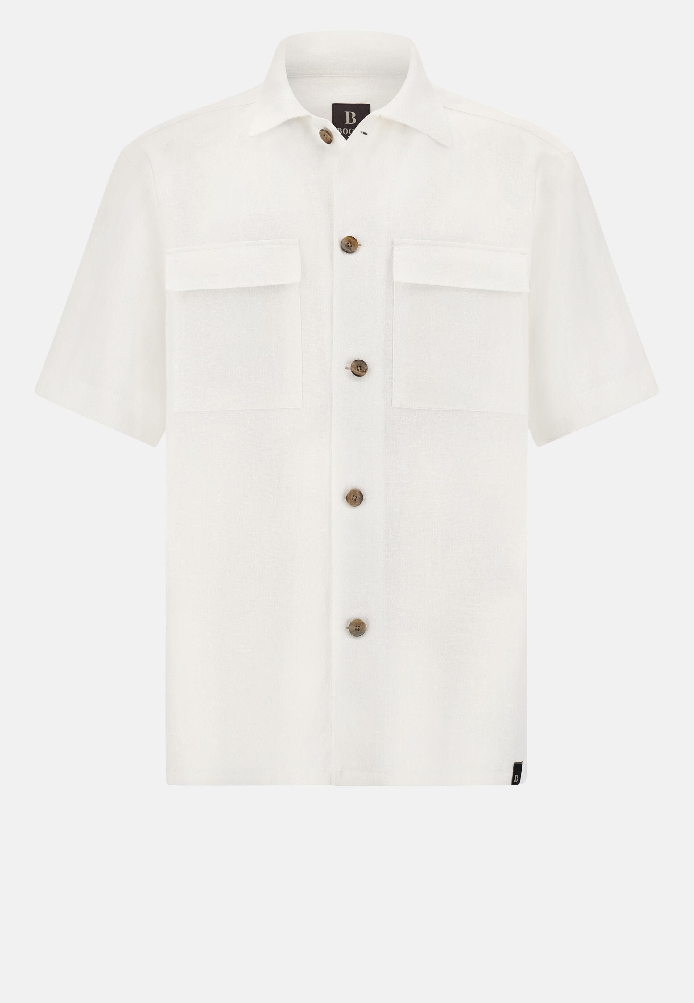 Linen Camp Overshirt White, White, large image number 9