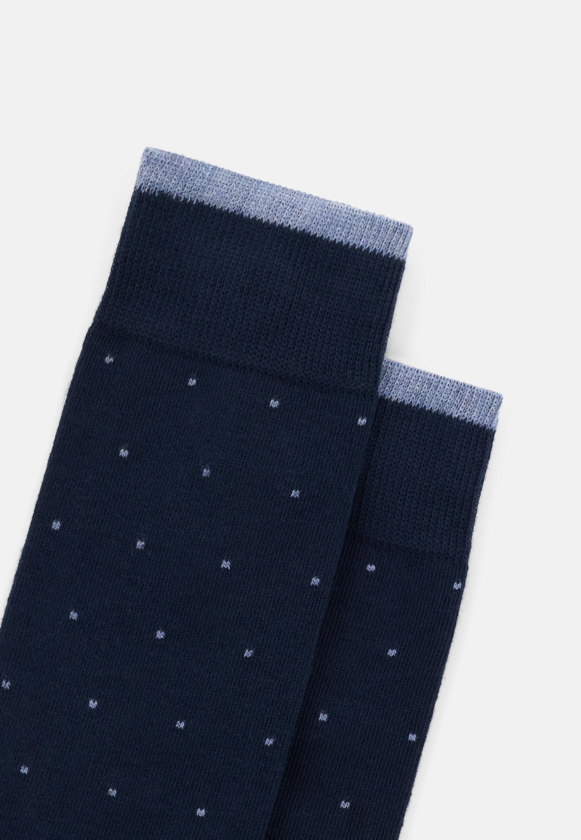 Short Socks Polka Dot Cotton Blend Navy blue, Navy blue, medium