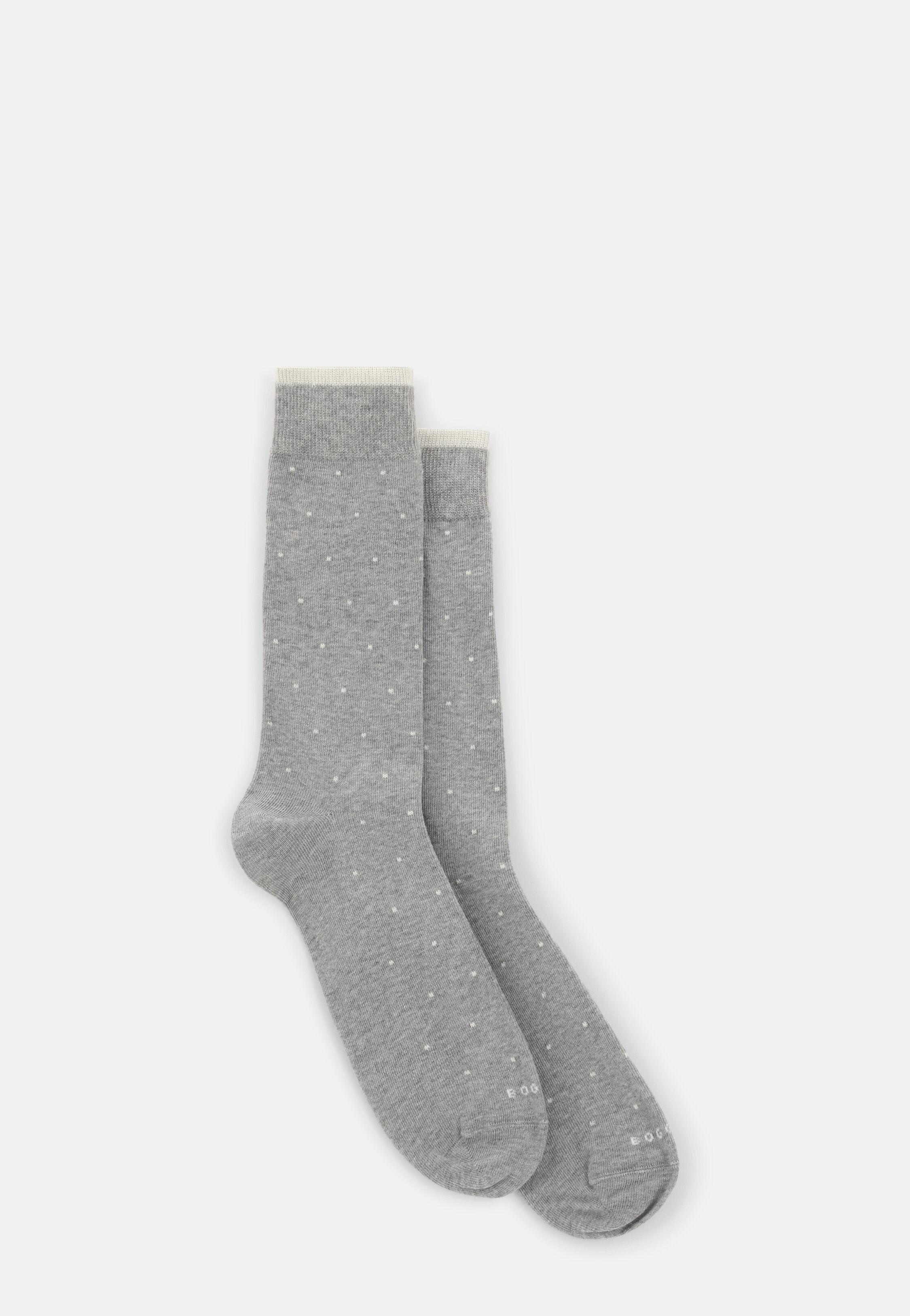 Short Socks Polka Dot Cotton Blend Grey, Light grey, medium