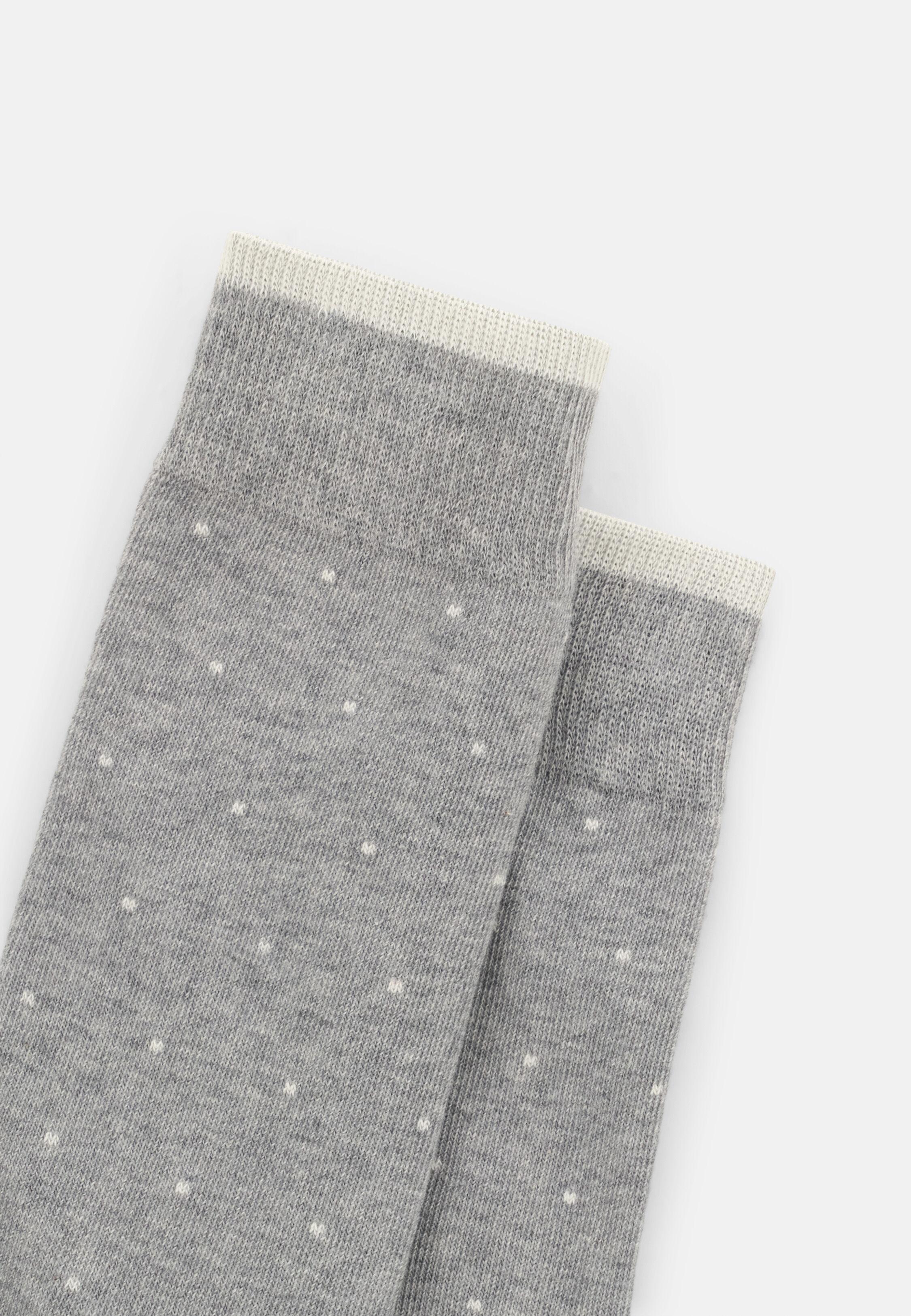 Short Socks Polka Dot Cotton Blend Grey, Light grey, medium