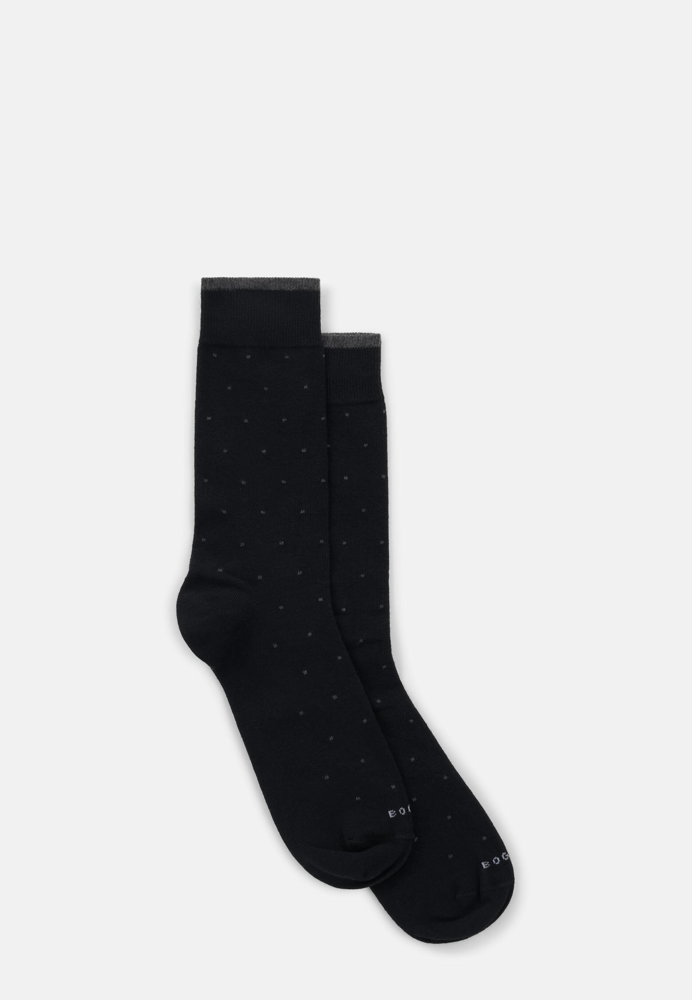 Short Socks Polka Dot Cotton Blend Black, Black, large image number 0