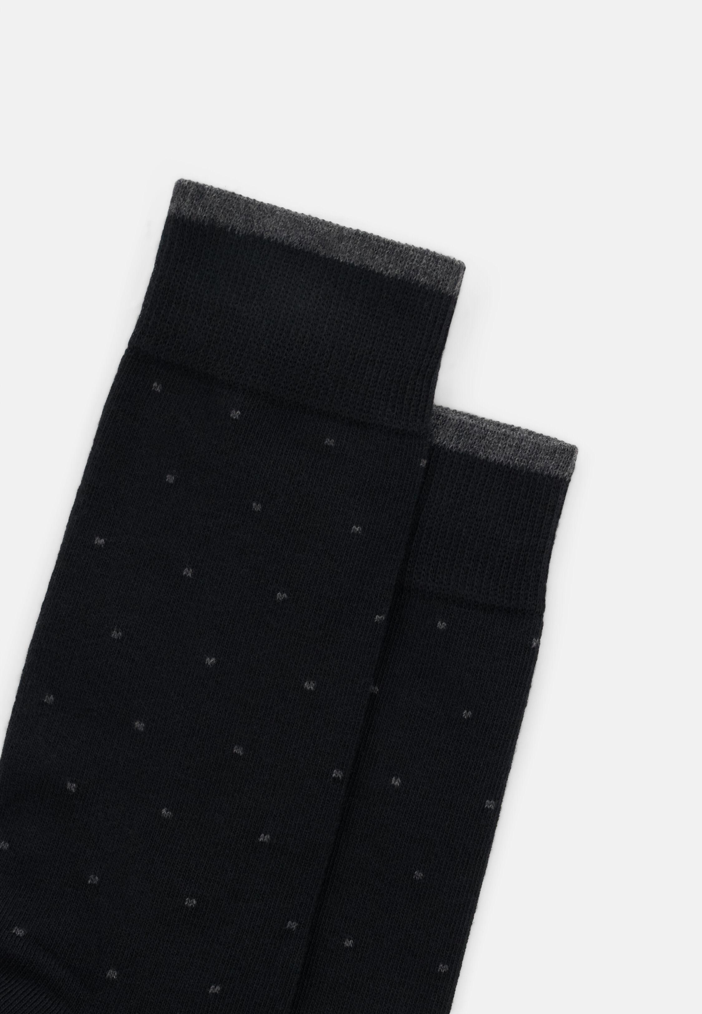 Short Socks Polka Dot Cotton Blend Black, Black, large image number 1