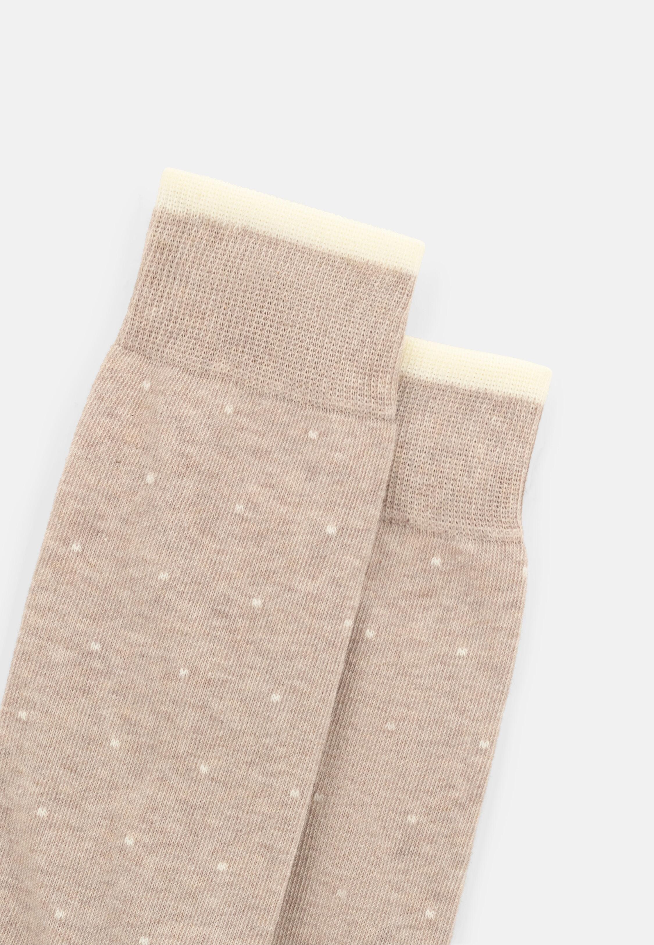 جوارب قصيرة بنقشة نقاط من مزيج القطن رملي, Sand, large image number 2