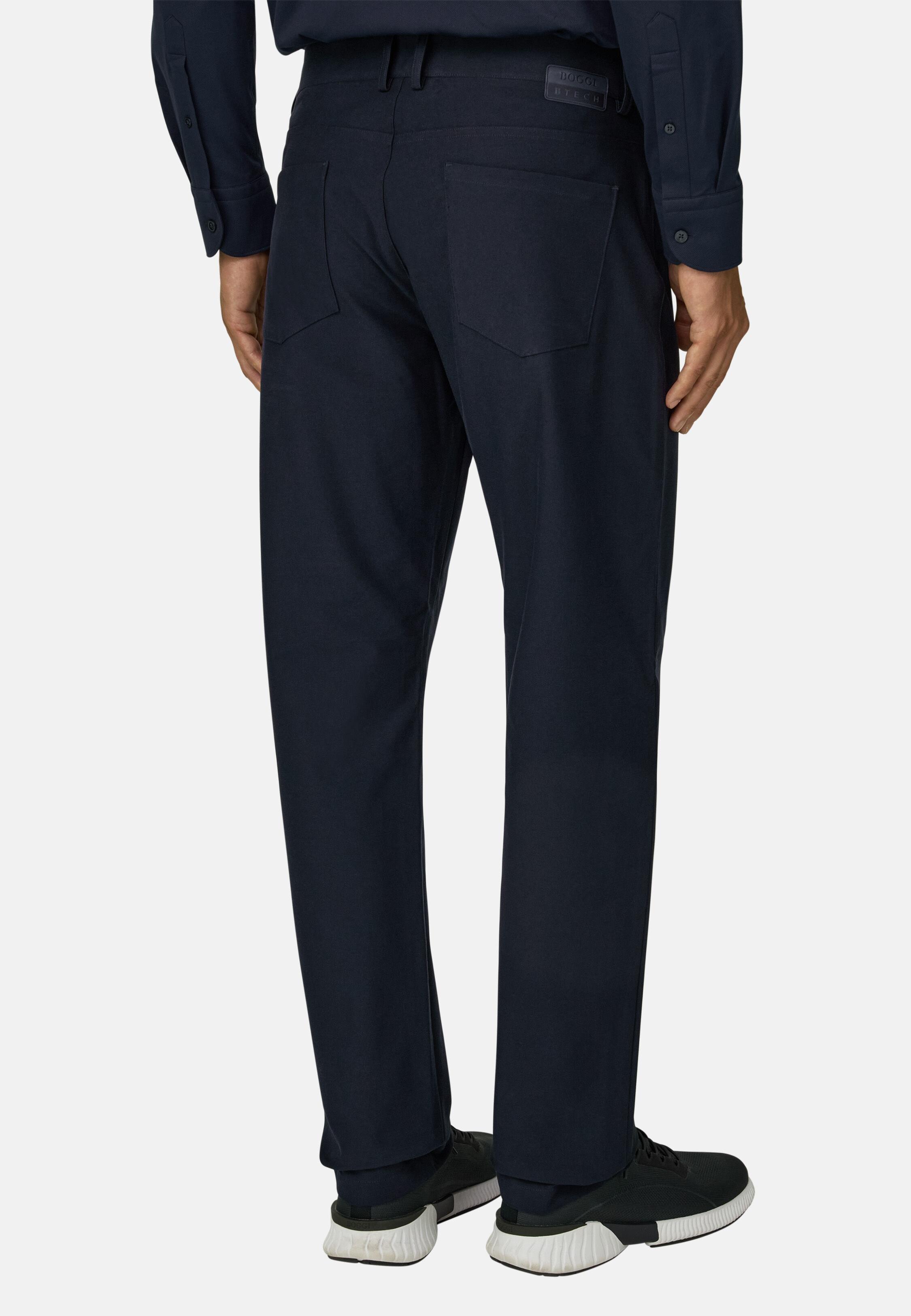 Jeans in Technical Fabric B Tech Navy blue, Navy blue, medium