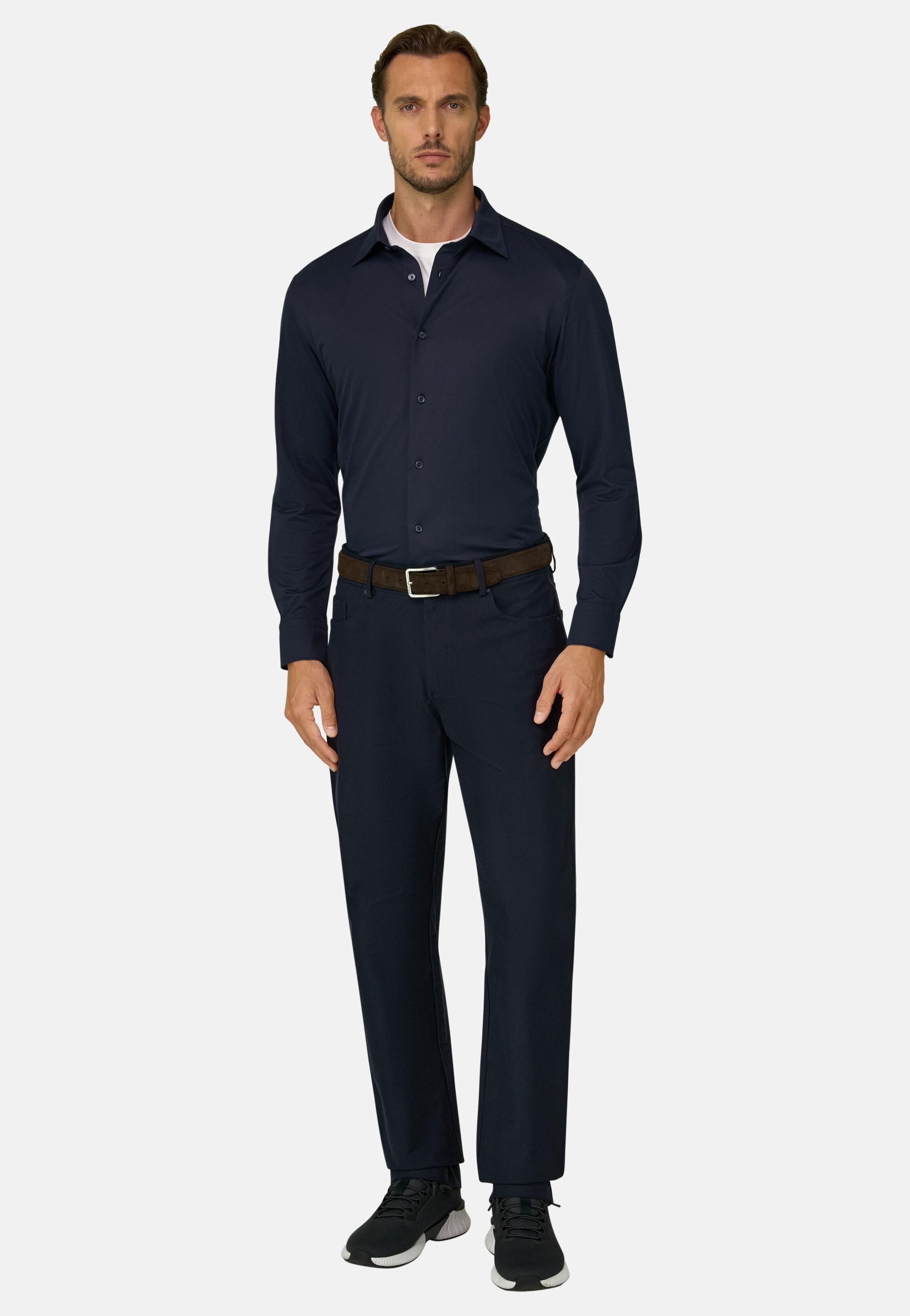 Jeans in Technical Fabric B Tech Navy blue, Navy blue, medium