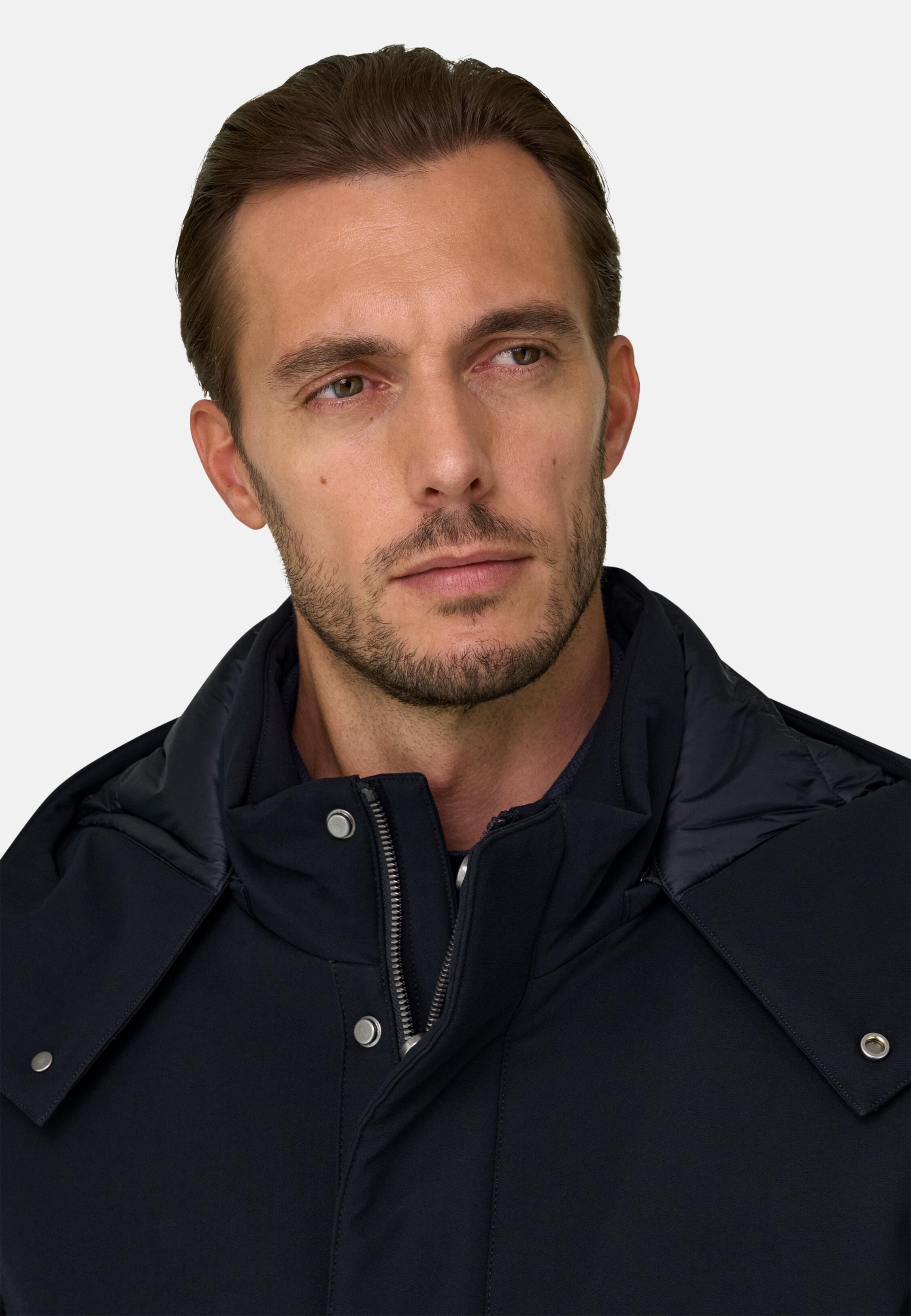 Parka in Technical Fabric B Tech Navy blue, Navy blue, medium