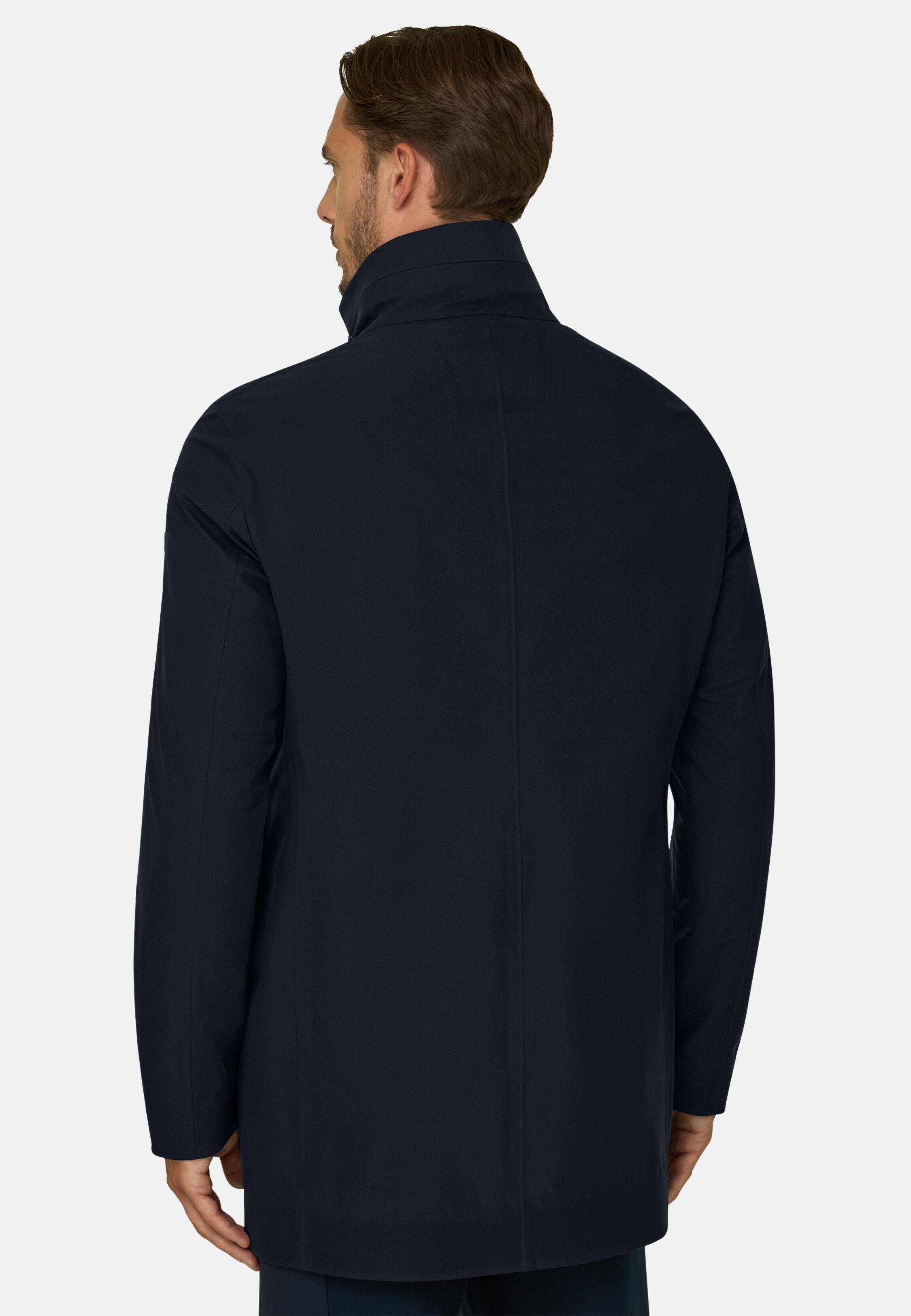 Car Coat in Technical Fabric B Tech Navy blue, Navy blue, medium